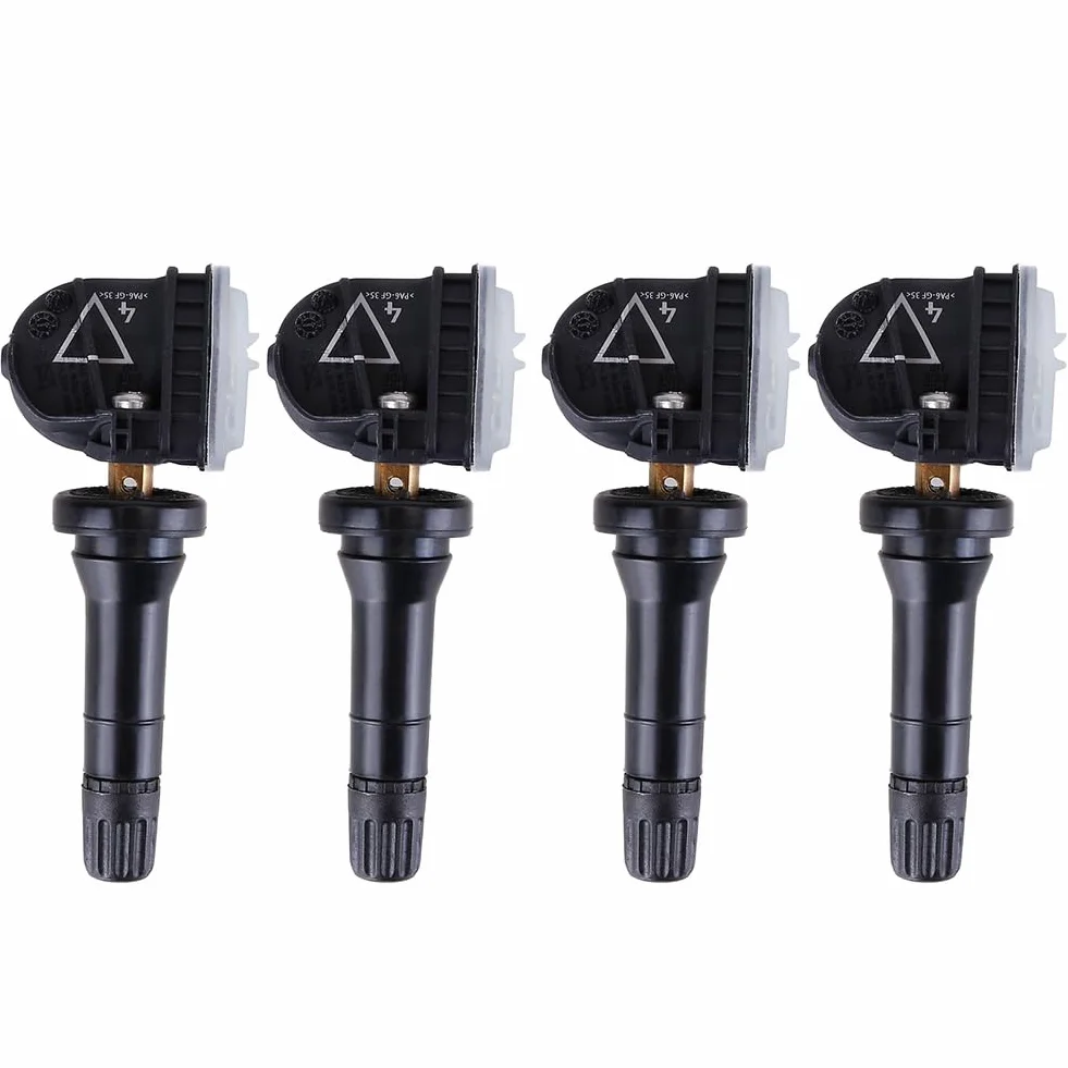 BYNYXI 4 szt. RDKS TPMS czujnik ciśnienia w oponach 2036804 do Ford S-Max Edge Fiesta Mondeo Mustang 2318453 5291383 system kontroli ciśnienia w oponach zawór metalowy czujnik TPMS