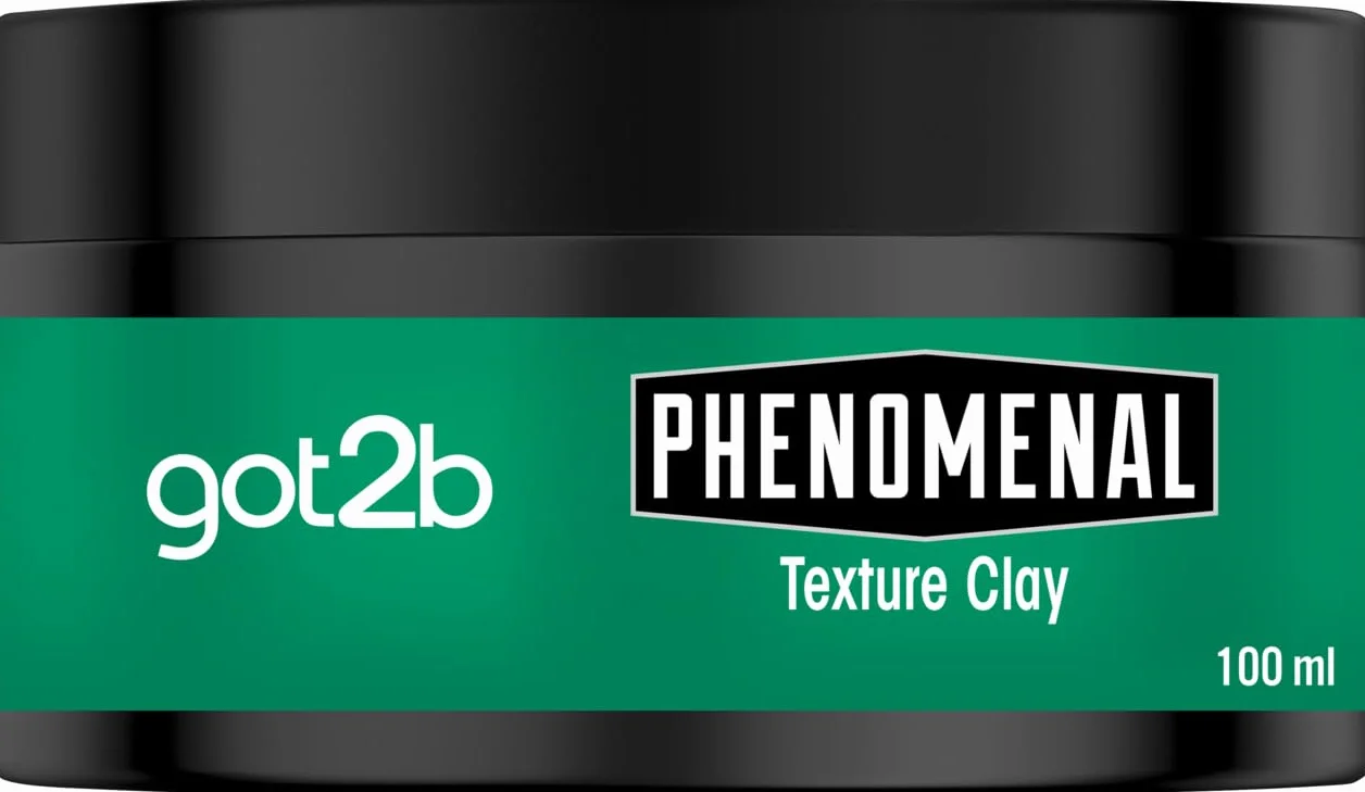 got2b Phenomenal Texture Clay Halt 5 (100 ml), wosk do włosów dla mężczyzn nadaje wyjątkowy matowy styl fryzjerski, nadaje się do krótszych włosów, wegańska formuła