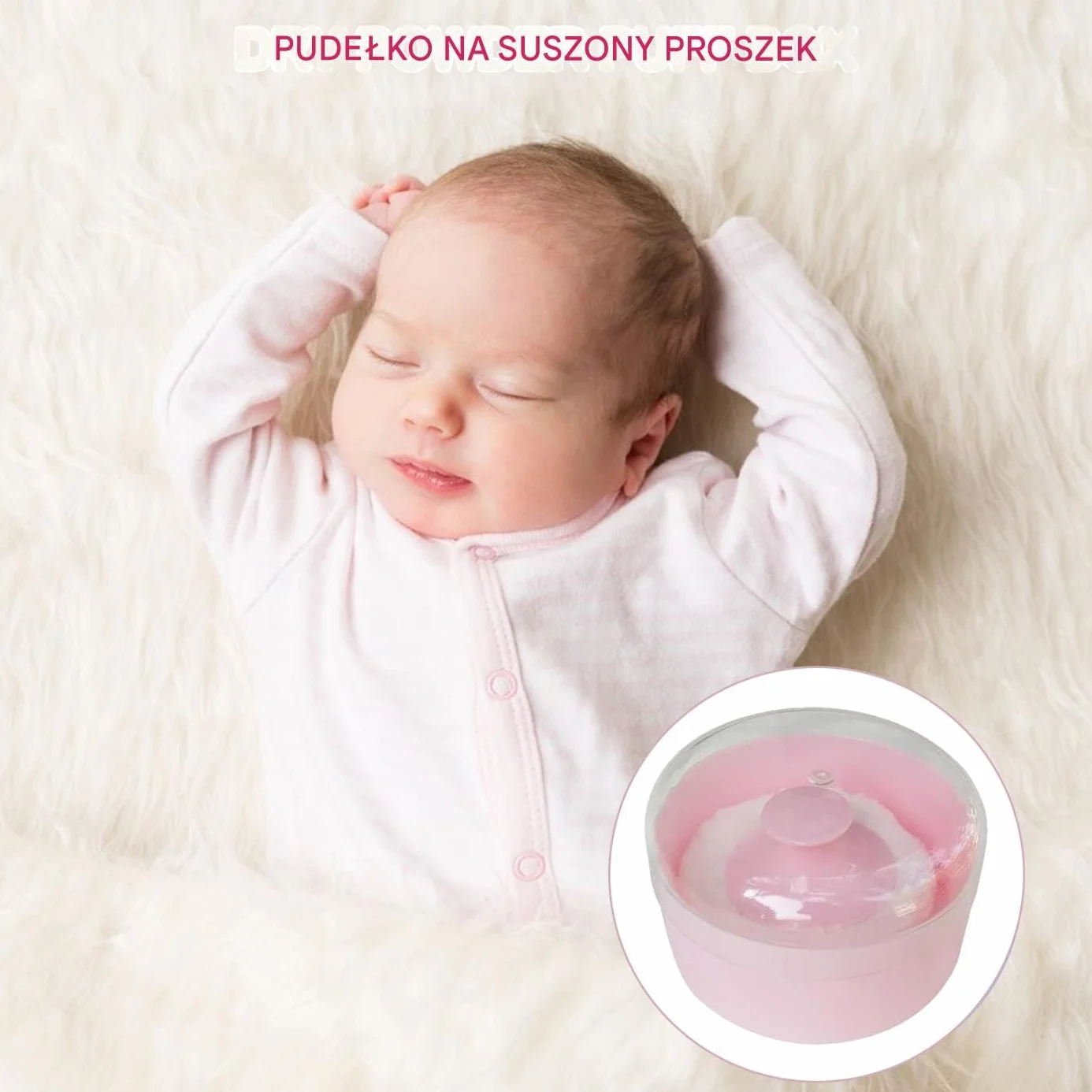 Puder Do Ciała Dla Niemowląt Z Pyłkiem I Pojemnikiem,Miękka Pufka Do Sypkiego Puderu | Pudełko Przechowywania Gąbki Dla Podróży Opiekunów Domu Opiekunów Żłobkowych Niań