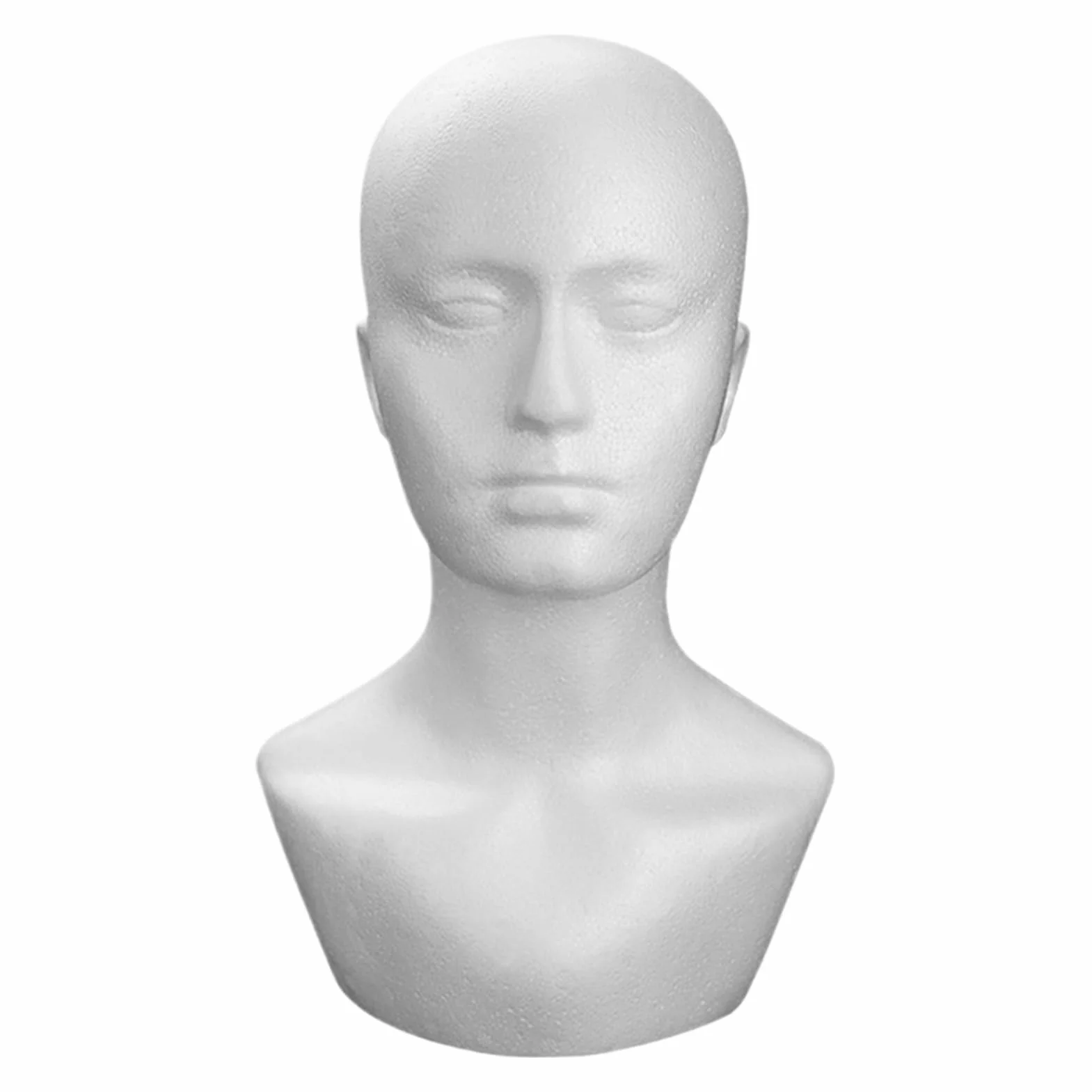 Głowa peruki, biała głowa modelu, manekin, głowa styropianowa, piankowa głowa do peruki, czapek, słuchawek, akcesoriów do włosów i peruki
