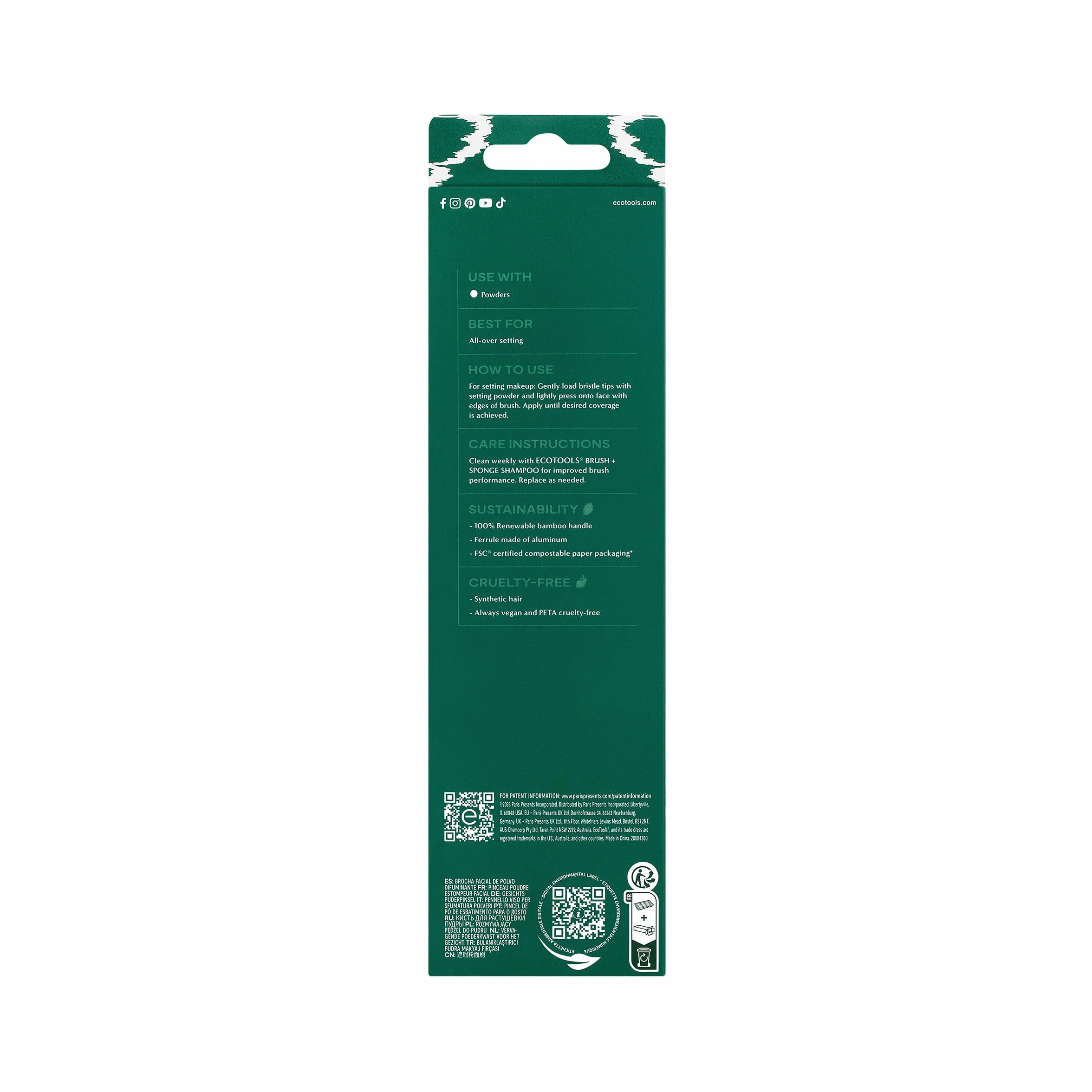EcoTools Pędzel do makijażu Blurring w proszku, 1 sztuka