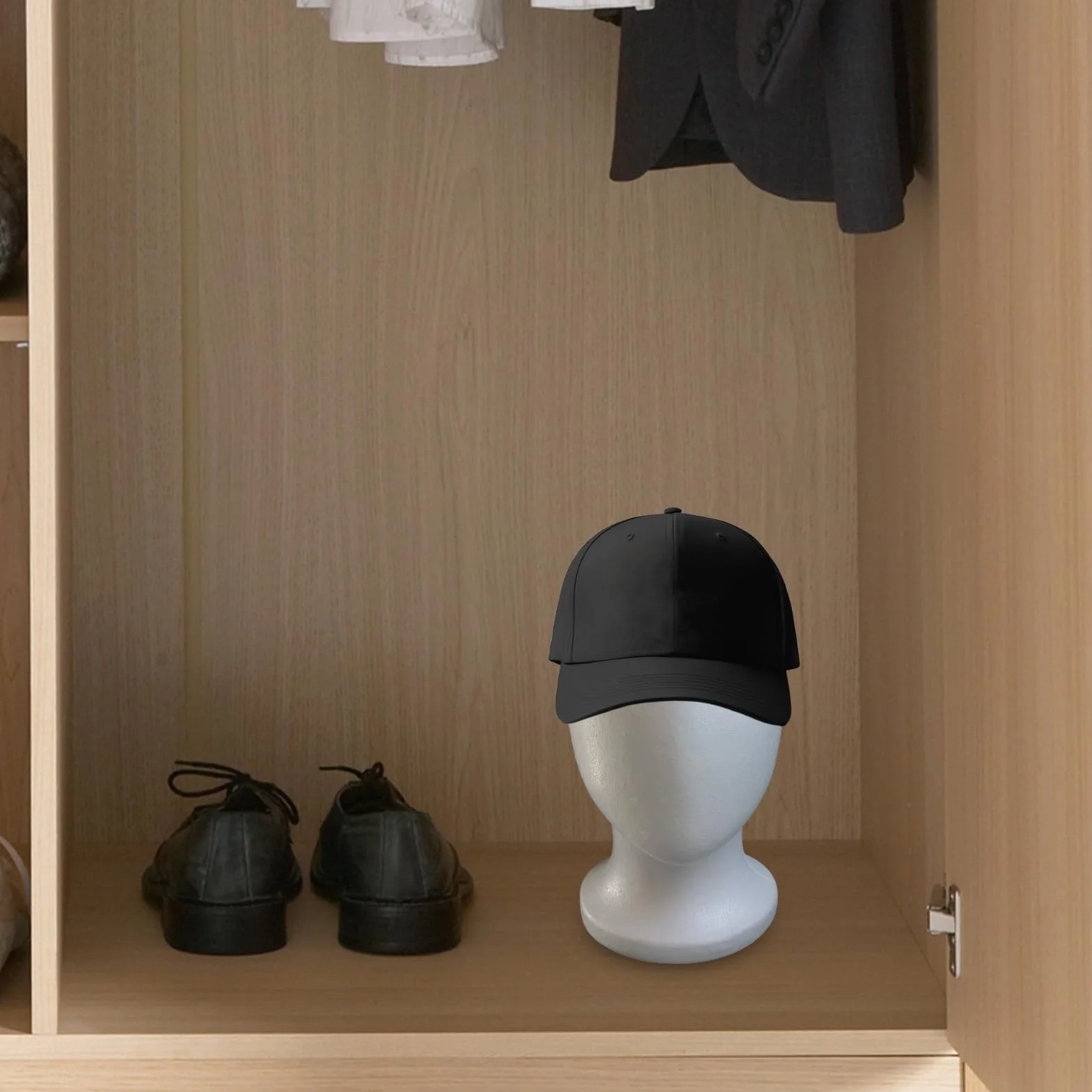 Foam Wig Head, Faceless Mannequin Stand Holder, 10.63x5.98 inches, Lightweight Foam Display Model, Stable Base, Easy Styling surfaces, Ideal for Hairpieces, Hats, Cosmetics, Salon