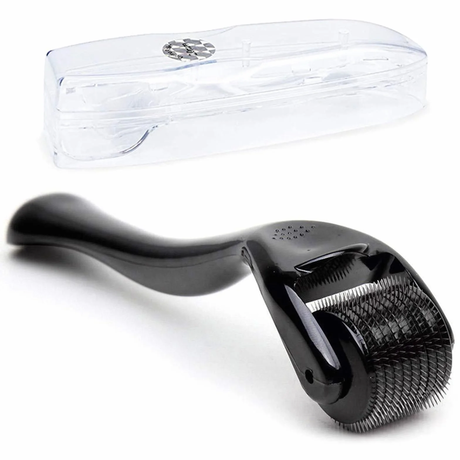 Microneedling Roller do odrastania włosów, rolka brody, 540 tytanowych igieł 0,5 mm, wałek do brody do stymulacji odrastania włosów/wzrostu brody