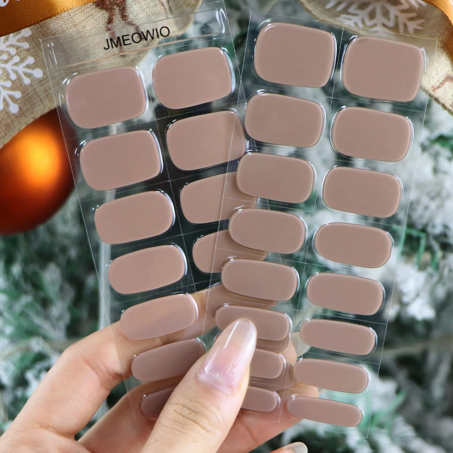 JMEOWIO Folia do paznokci UV utwardzana kawa 30 sztuk UV żel Nail Strips naklejki na paznokcie naklejki na paznokcie dekoracja Nail Art akcesoria do stylizacji paznokci