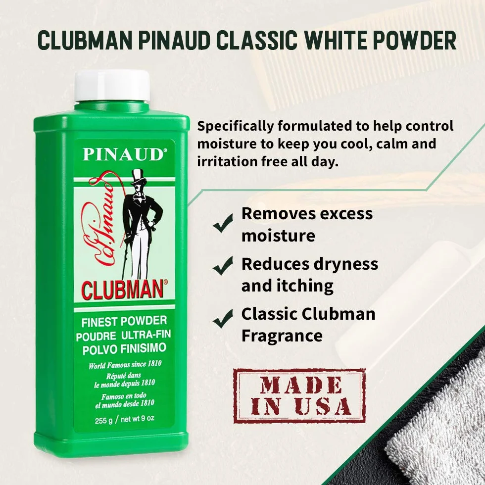 Clubman Pinaud Talc White 266 ml