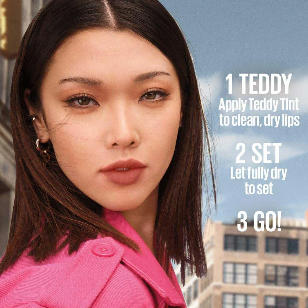 Maybelline New York, Super Stay Teddy Tint 25 Baby Tee, płynna szminka, 5ml