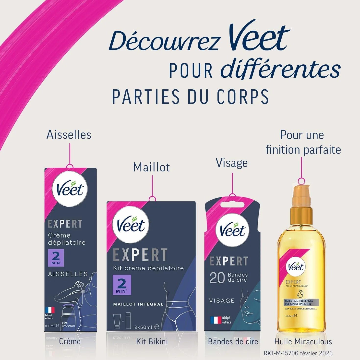 VEET EXPERT - Krem do depilacji z uporczywymi włosami - Ciało i Nogi - Działa w 2 minuty - 400ml