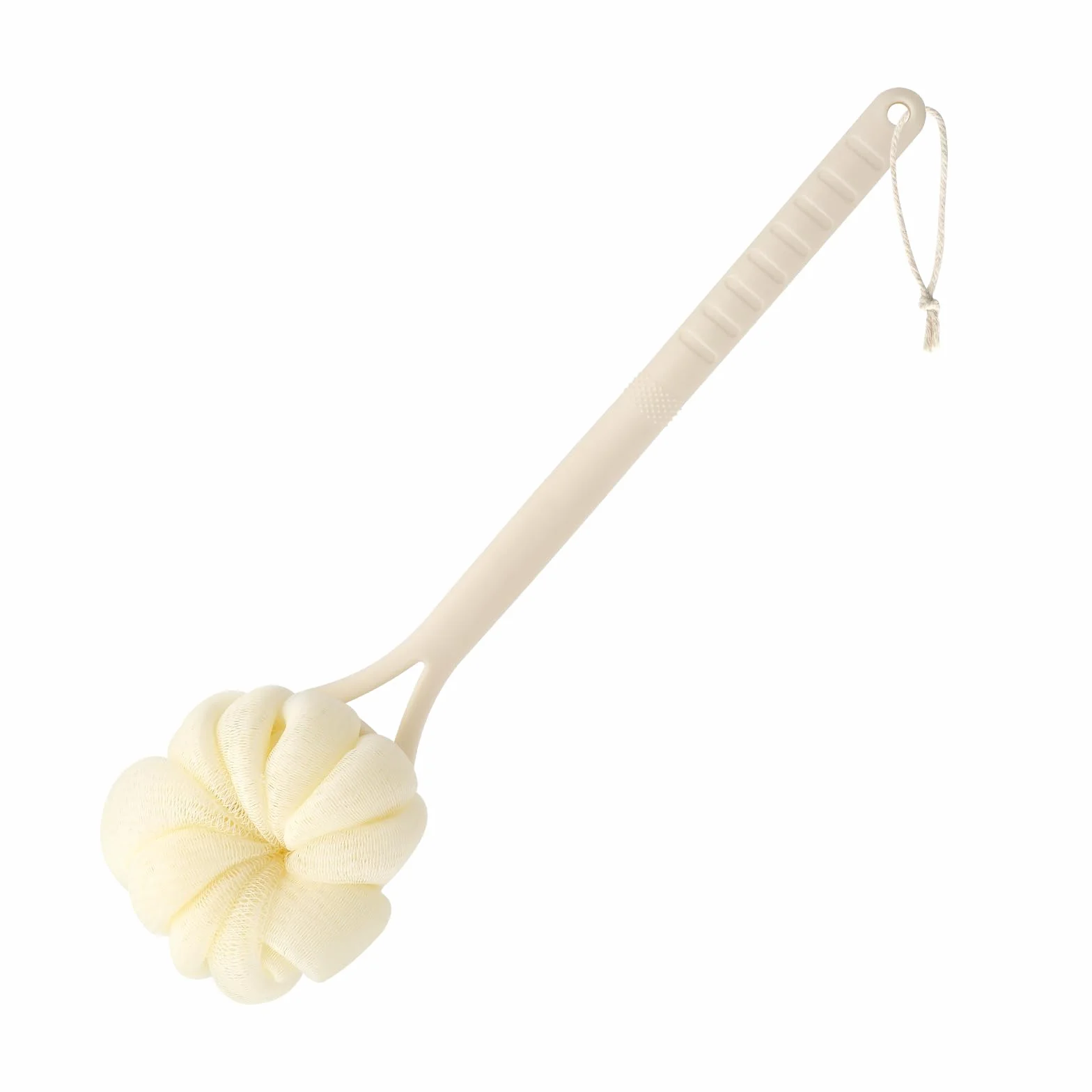 APOMOONS Szczotka do mycia pleców z długim trzonkiem, szczotka do pleców, 2 w 1, gąbka pod prysznic i szczotka do sucha ciało, pomoc w nakładaniu kremu na plecy, szczotka do mycia pleców, szczotka pod