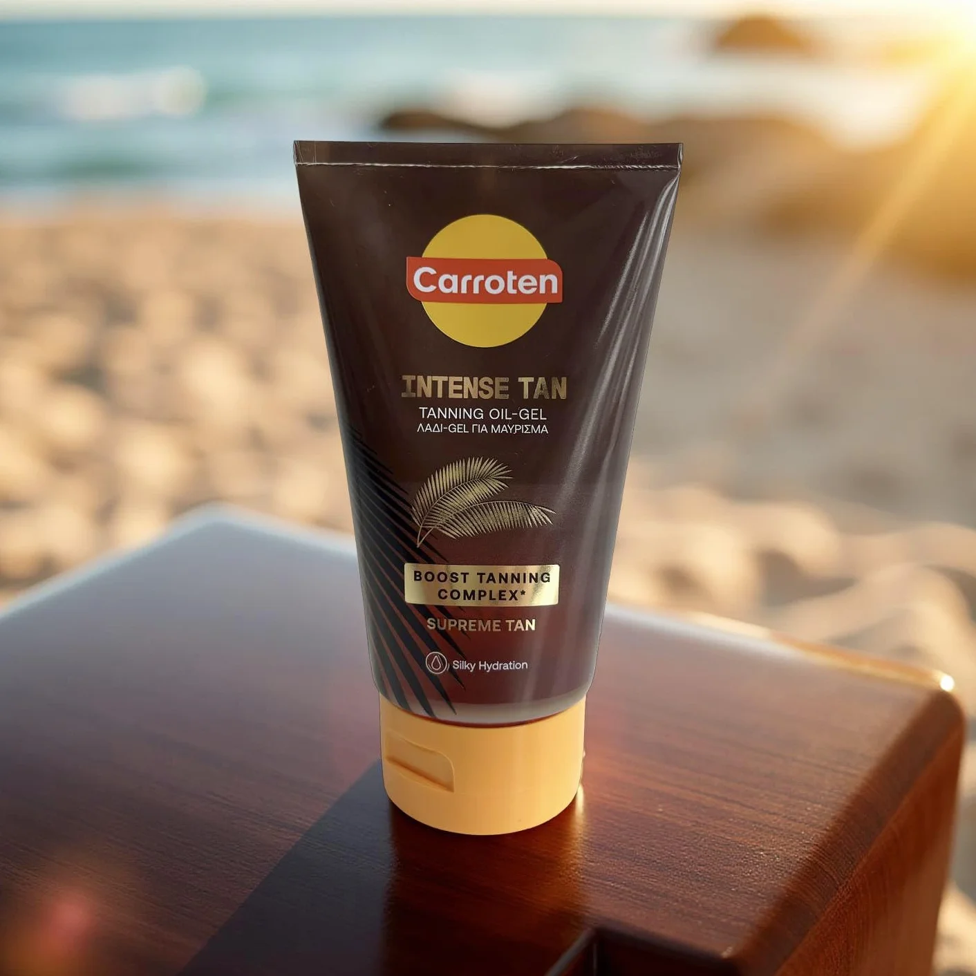 Carroten Intensywny żel do opalania 150 ml SPF0 – przyspieszacz opalania z marchewką i olejkami kokosowymi – olej słoneczny z witaminą A i E – przyspieszacz opalania