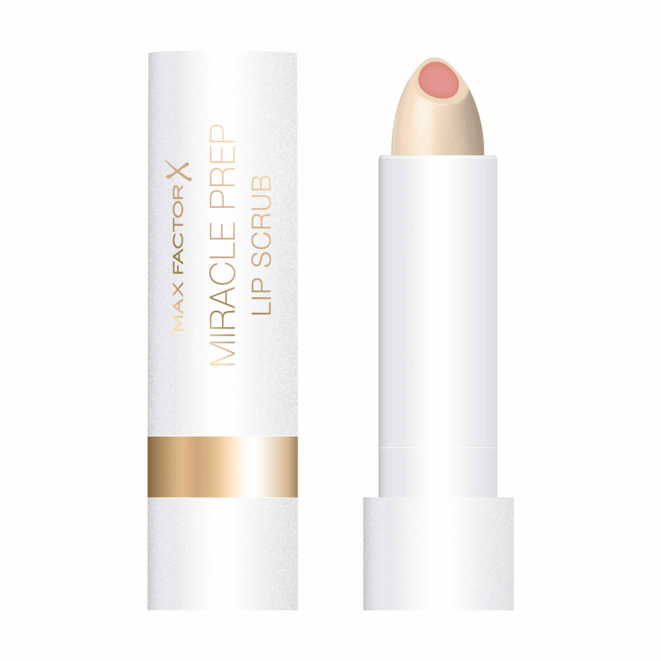 Max Factor Miracle Prep Scrub do ust do gładkich ust, z delikatnym peelingiem cukrowym, nawilżający i łatwy do nałożenia, 1 opakowanie (1 x 4 g)
