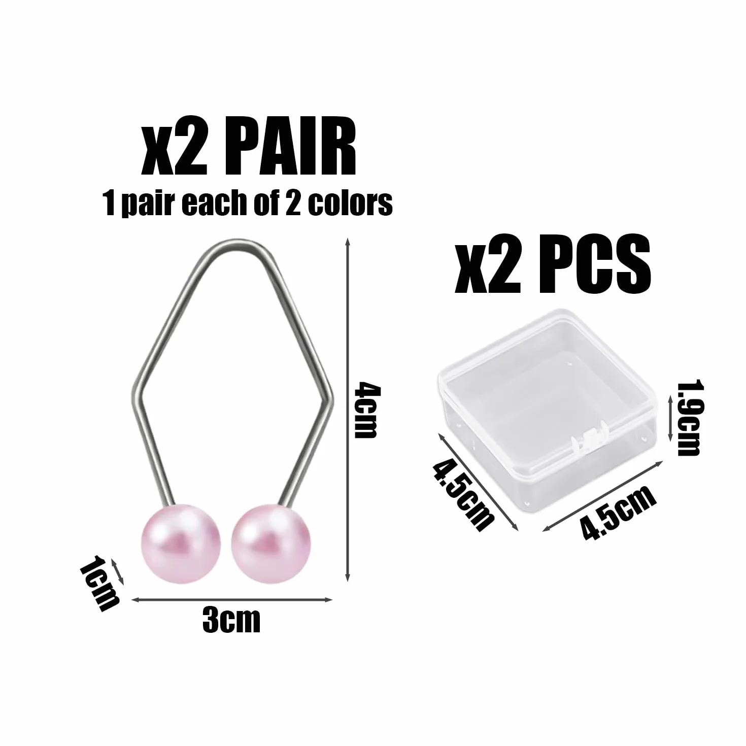 2 pary Dimple-Trainer z 2 kwadratowymi pudełkami do przechowywania. Uroczy trener wgłębień, konturowanie twarzy, słodki uśmiech, odpowiedni dla kobiet (biały, różowy)