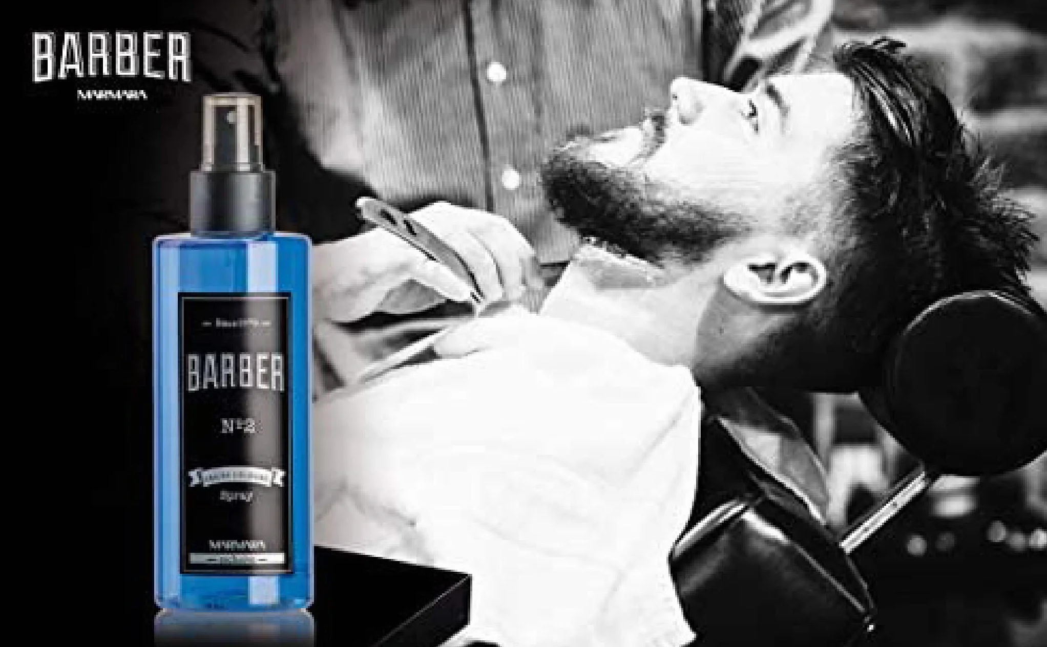 BARBER MARMARA No.2 Eau de Cologne spray dla mężczyzn (1 x 250 ml) After Shave Men – woda zapachowa – woda do golenia dla mężczyzn – odświeża – zapach męski – dezynfekuje 70° alkohol