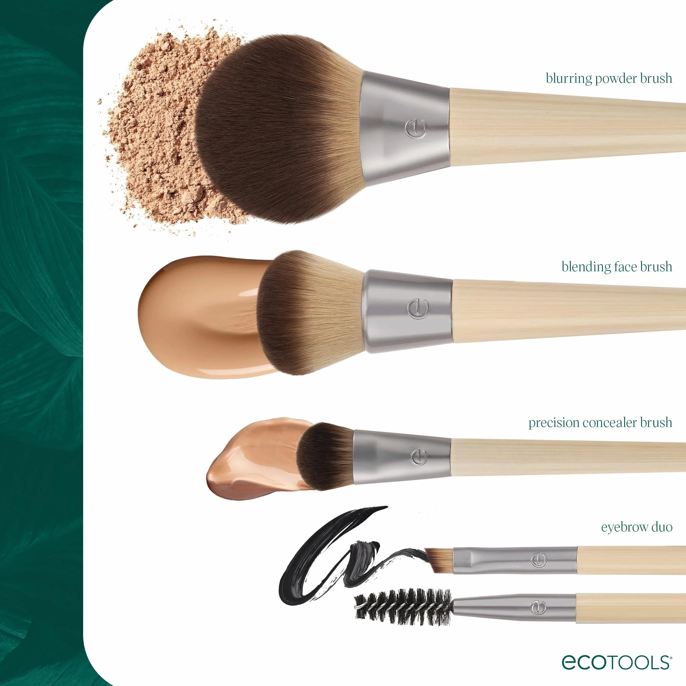 EcoTools Pędzel do makijażu Blurring w proszku, 1 sztuka
