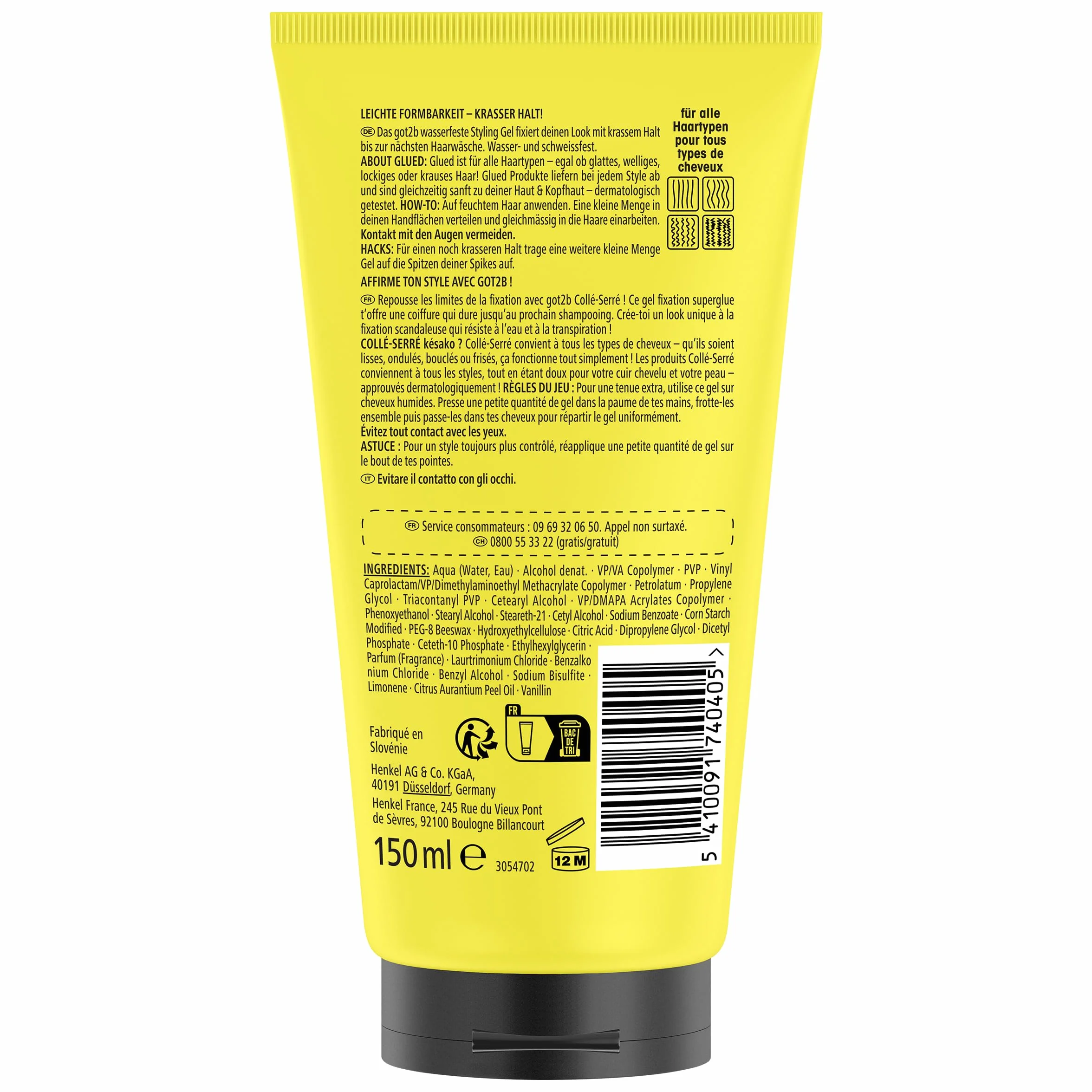 Schwarzkopf Glued Żel do Włosów, 150 ml