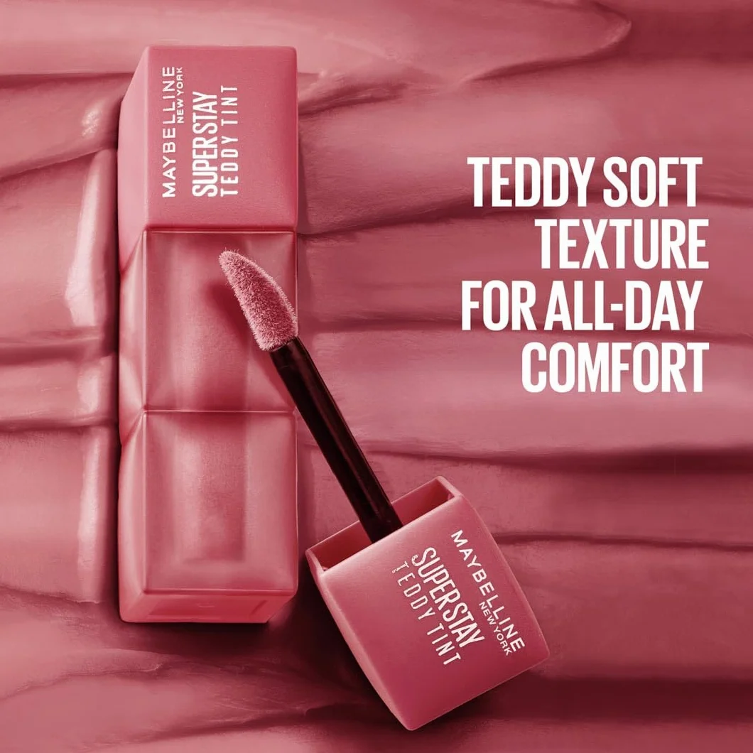 Maybelline New York, Super Stay Teddy Tint 25 Baby Tee, płynna szminka, 5ml