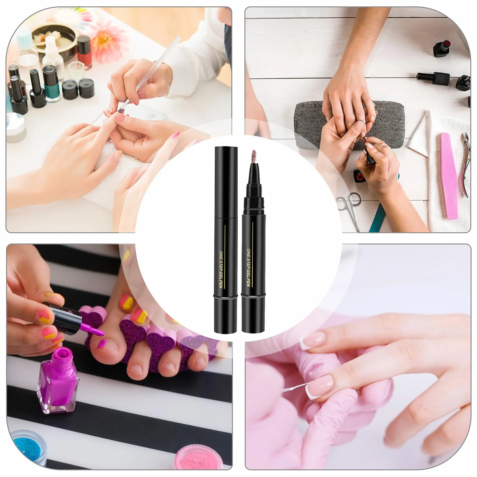 Nail Polish Gel Pens, Quick Dry s Marker, Fast Drying Varnish Color Pen dla dziewcz?t, kobiet, przyjació?, ?atwe ?dzie do manicure w podró?y, prezent, do codziennego u?ytku, 1 sztuka