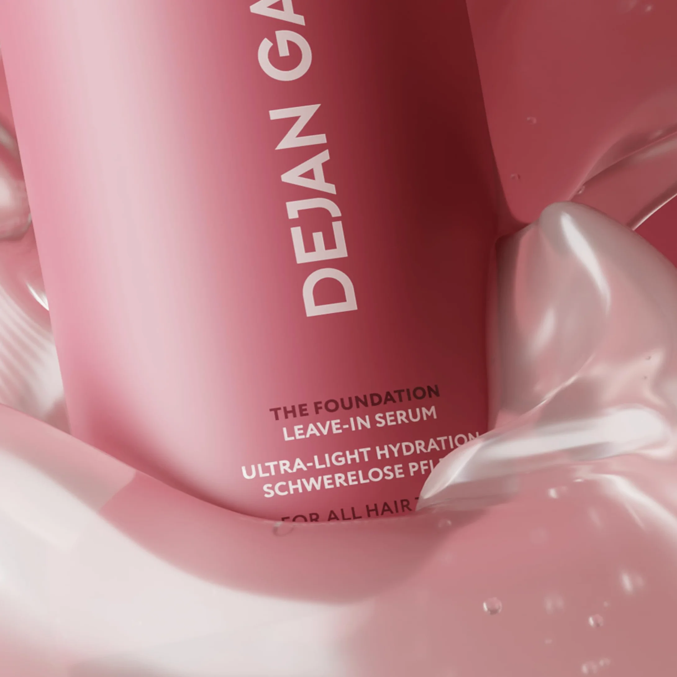 Dejan Garz Leave-In Serum – The Foundation – przeciwzmarszczkowe i nawilżające – do suchych i zniszczonych włosów – łatwa pielęgnacja bez obciążania, 100 ml