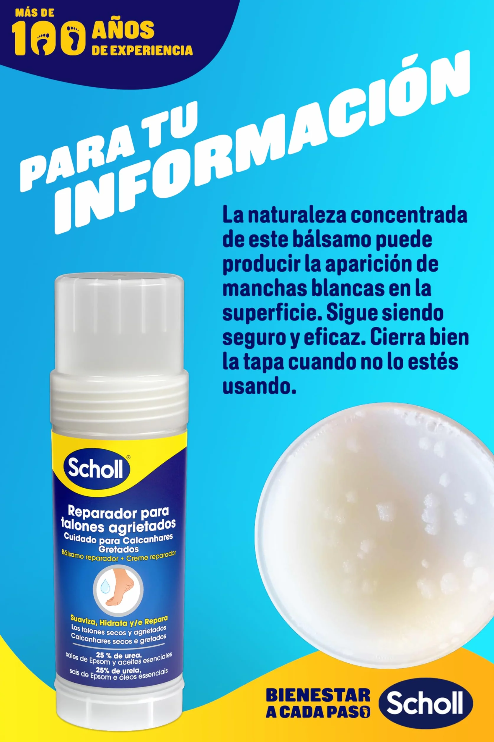 Dr. Scholl's Balsam naprawczy do pękniętych pięt - zmiękcza, hydrata i/lub e Naprawia suche i popękane pięty - 25% mocznika, soli Epsom i olejków eterycznych