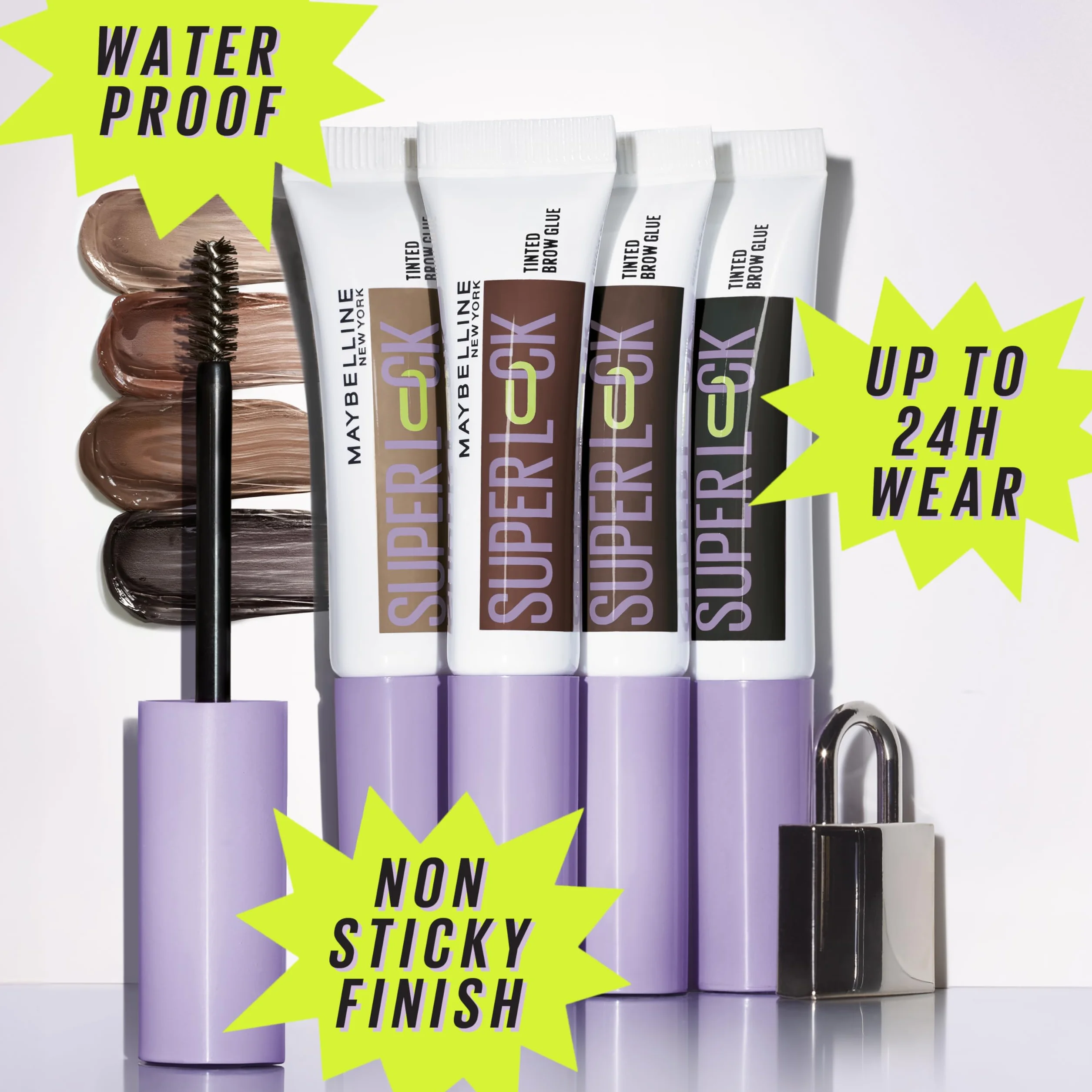 Maybelline New York SuperLock Brow Glue Taupe, żel do brwi, 7ml