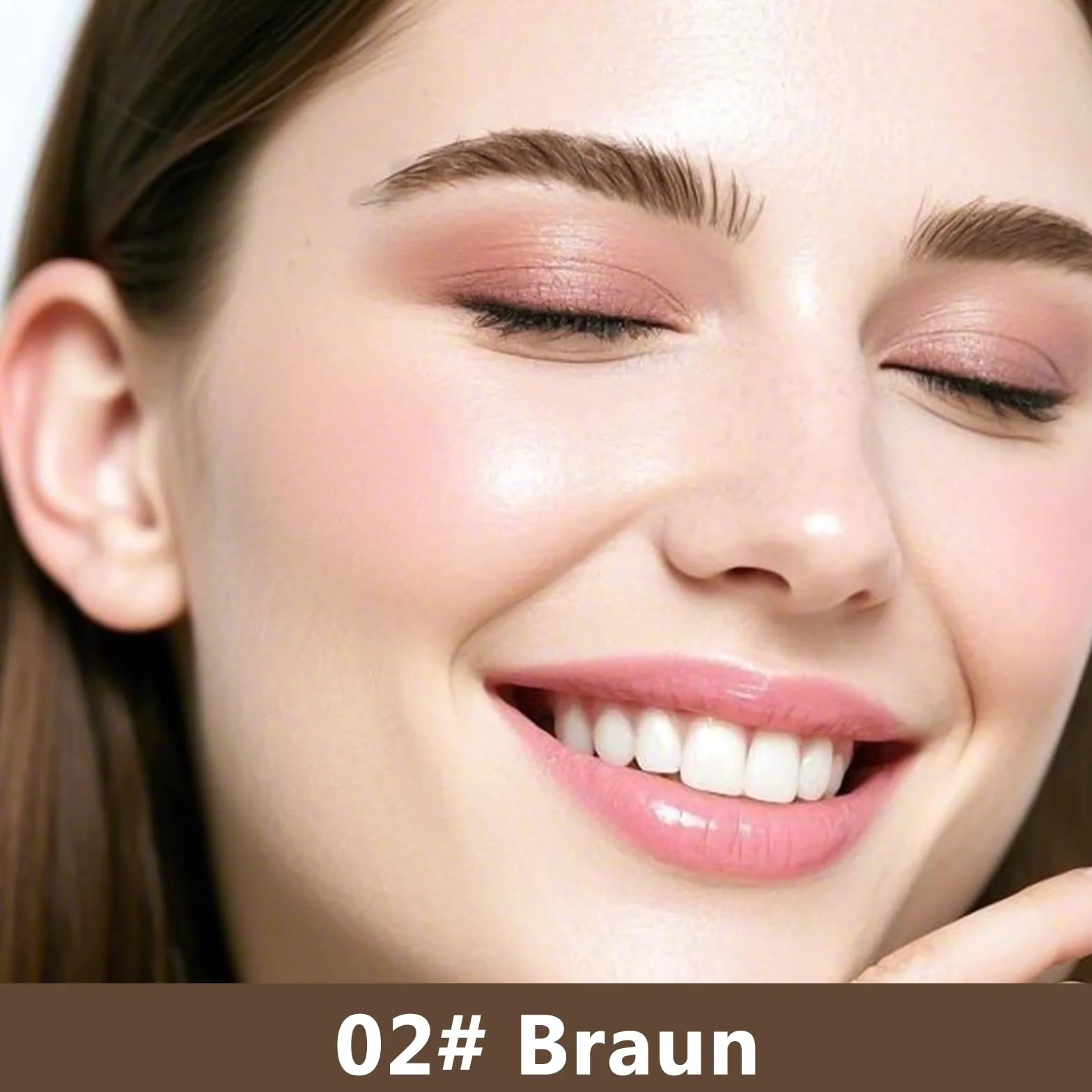 Erinde Microblading Kredka do Brwi 2 w 1, Wodoodporna kredka do brwi, Końcówka wieloramienna & precyzyjna końcówka, Makijaż brwi dla kobiet, Naturalne i wyraziste brwi #02