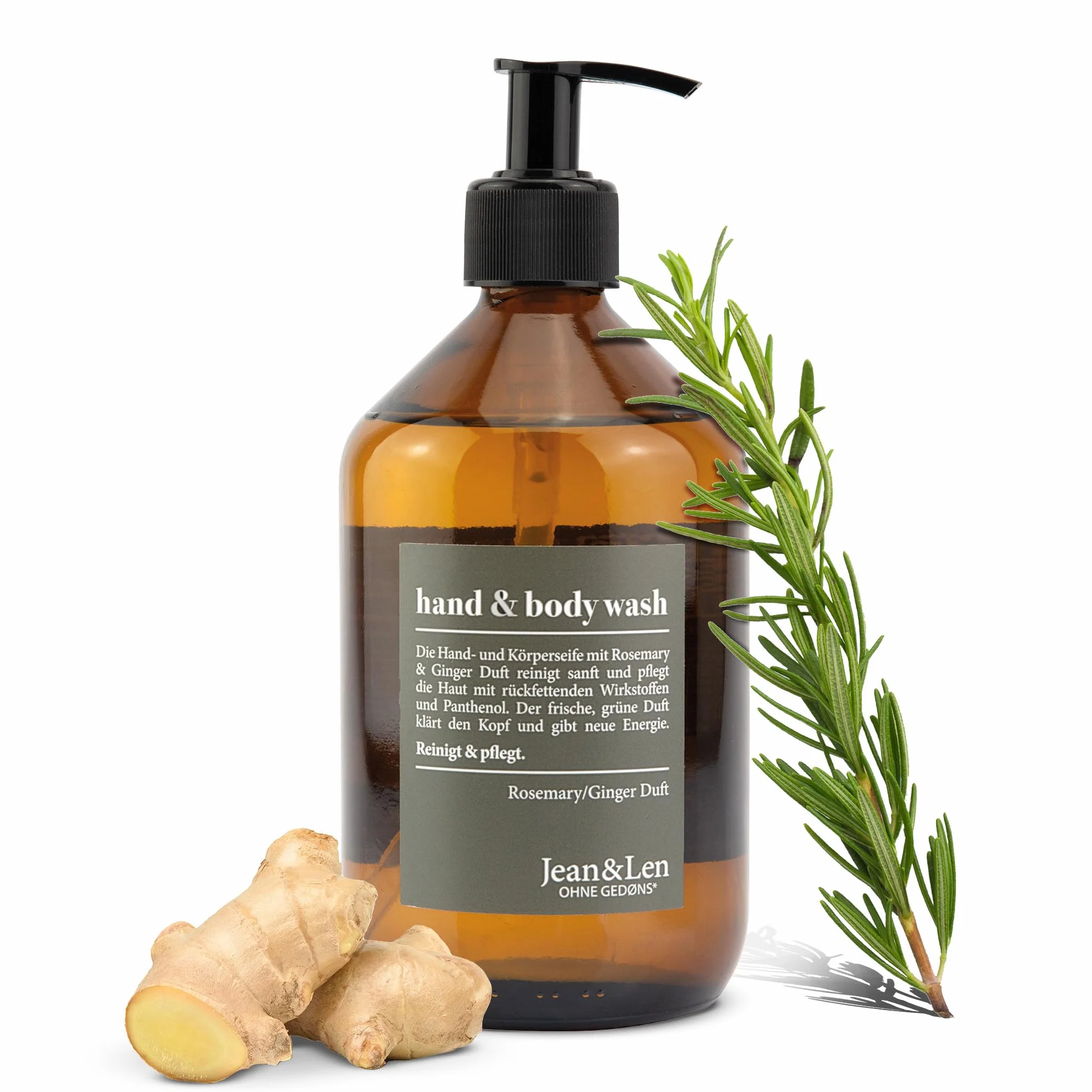 Jean & Len Rosemary & Ginger Żel pod Prysznic, 500 ml