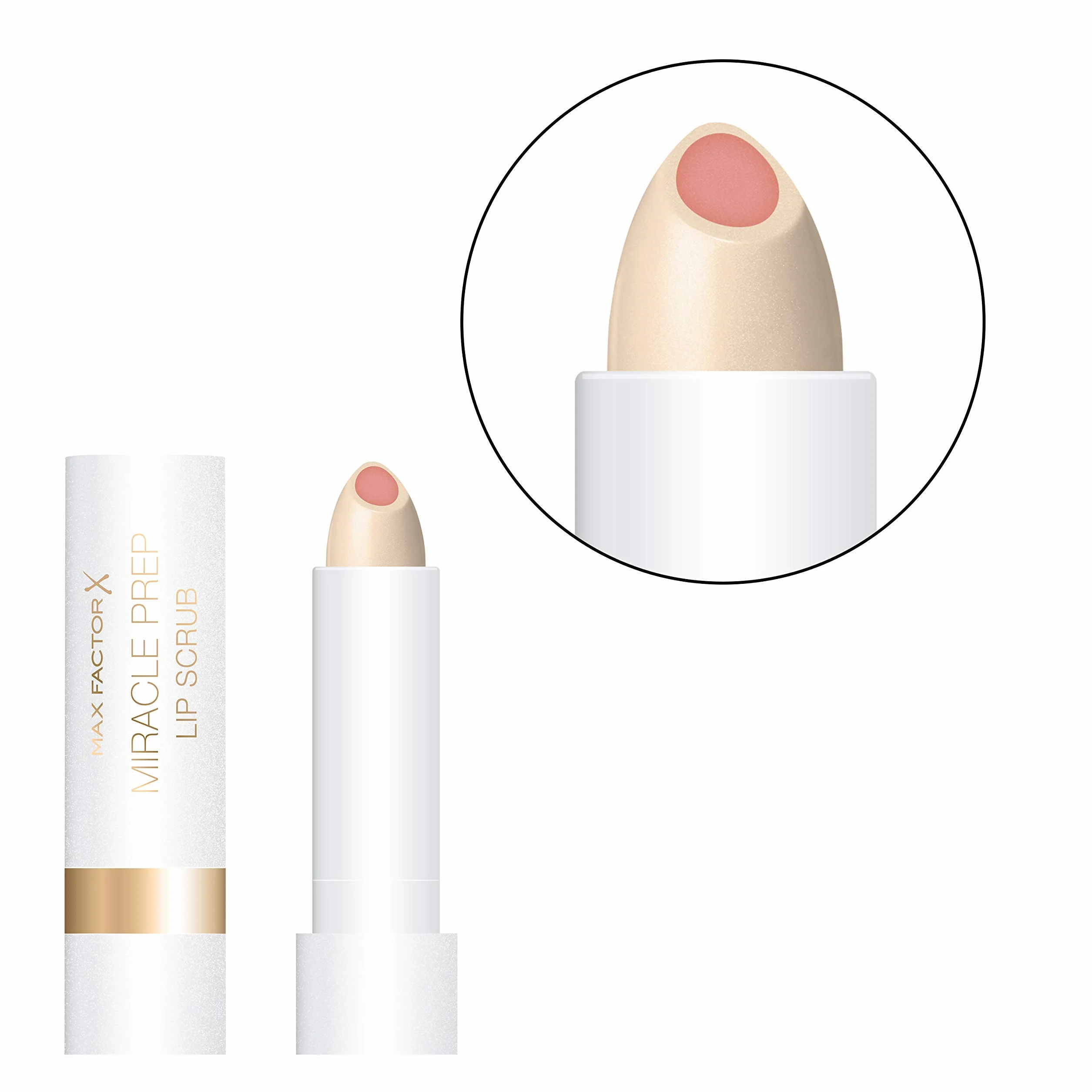 Max Factor Miracle Prep Scrub do ust do gładkich ust, z delikatnym peelingiem cukrowym, nawilżający i łatwy do nałożenia, 1 opakowanie (1 x 4 g)