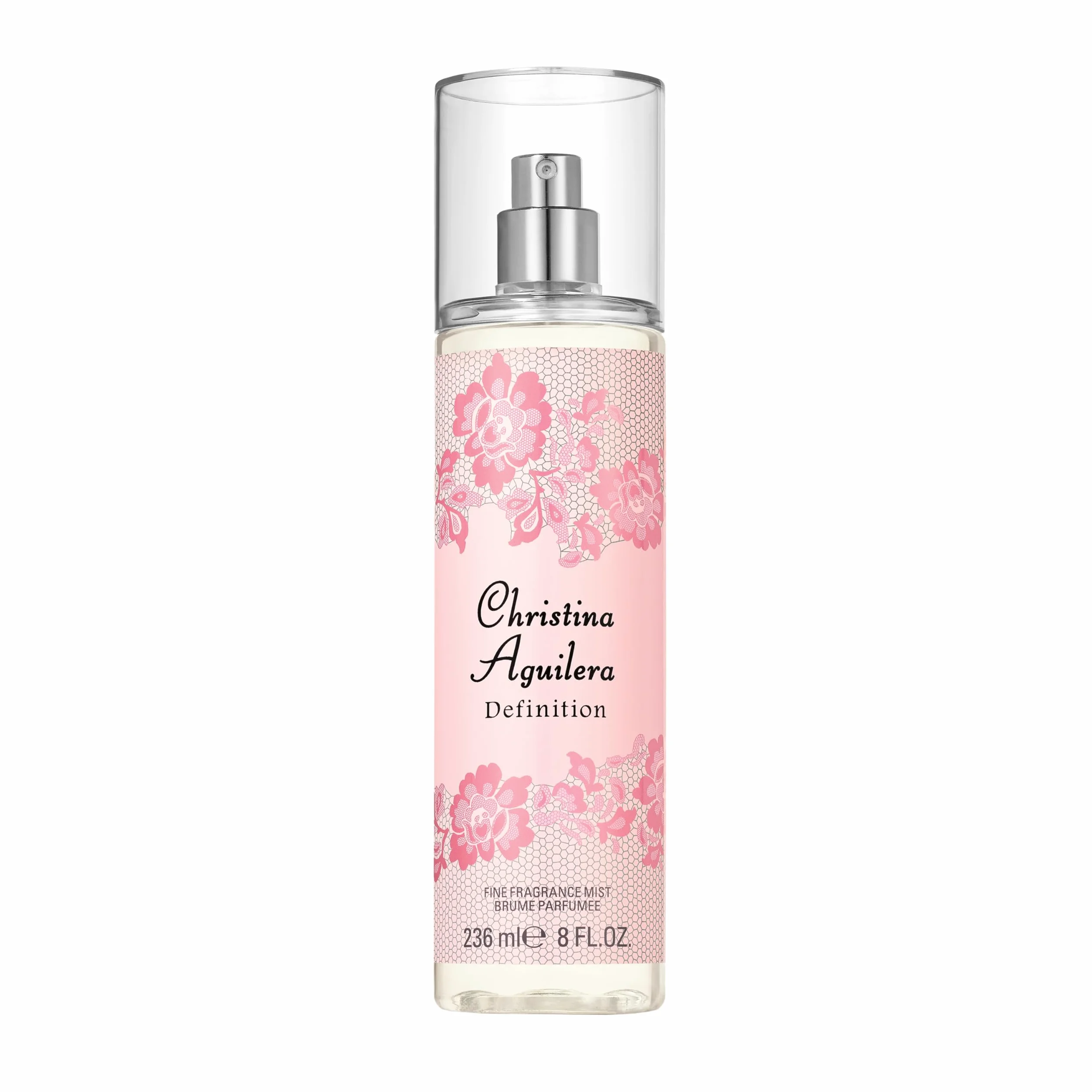 Christina Aguilera - Definition Fine Fragrance Mist, lekkie perfumy do ciała, z mandarynką i bursztynem, nuty kwiatowe i cytrusowe, odświeżający zapach, idealne na lato, perfumy dla kobiet – 236 ml