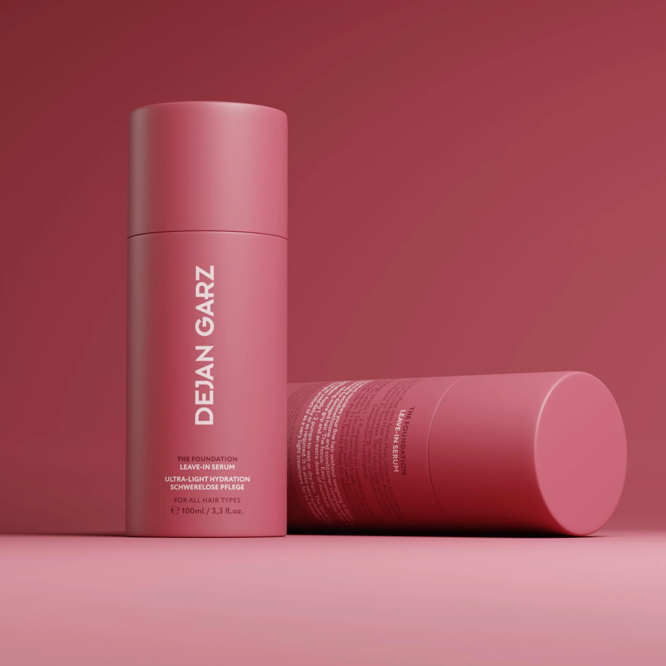 Dejan Garz Leave-In Serum – The Foundation – przeciwzmarszczkowe i nawilżające – do suchych i zniszczonych włosów – łatwa pielęgnacja bez obciążania, 100 ml