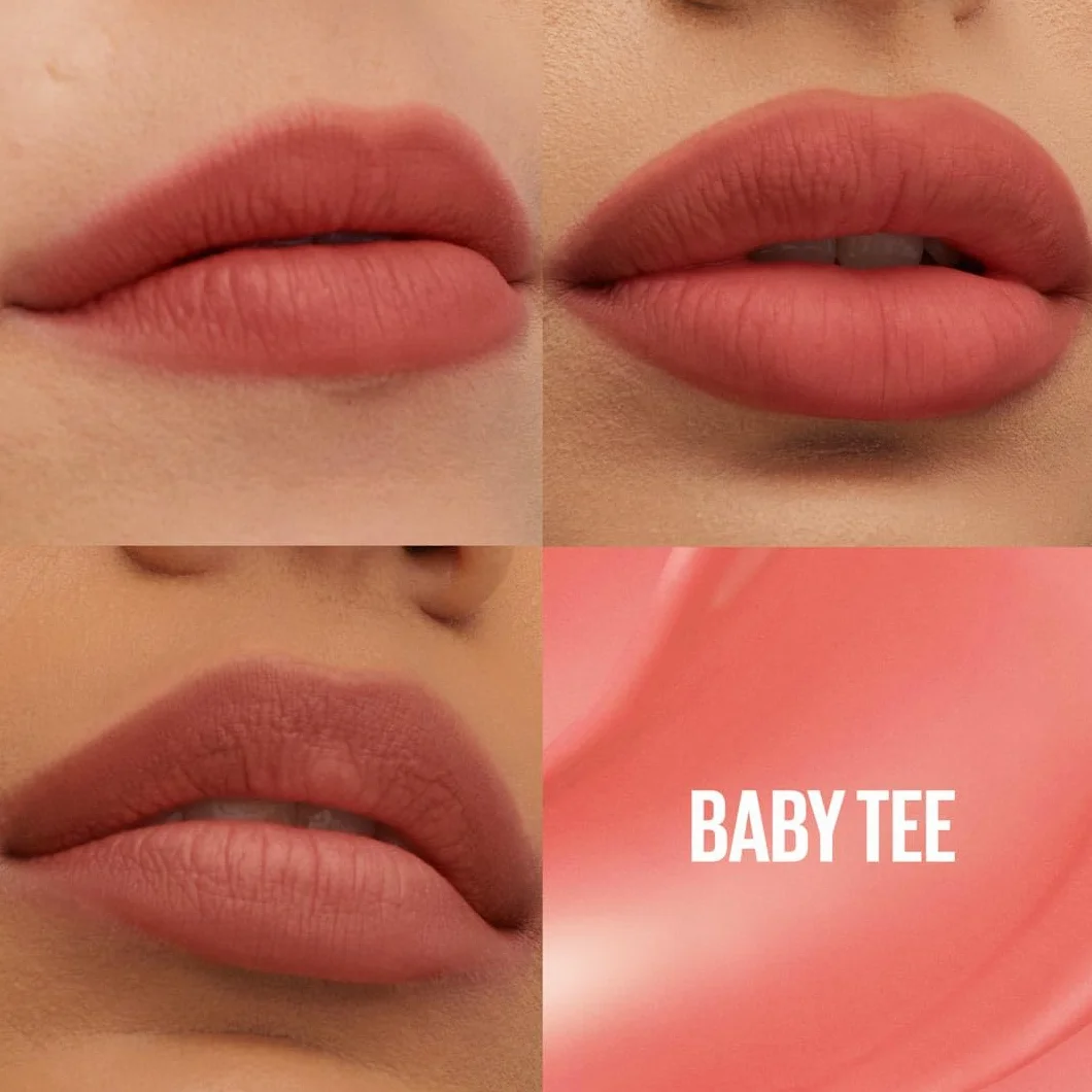 Maybelline New York, Super Stay Teddy Tint 25 Baby Tee, płynna szminka, 5ml