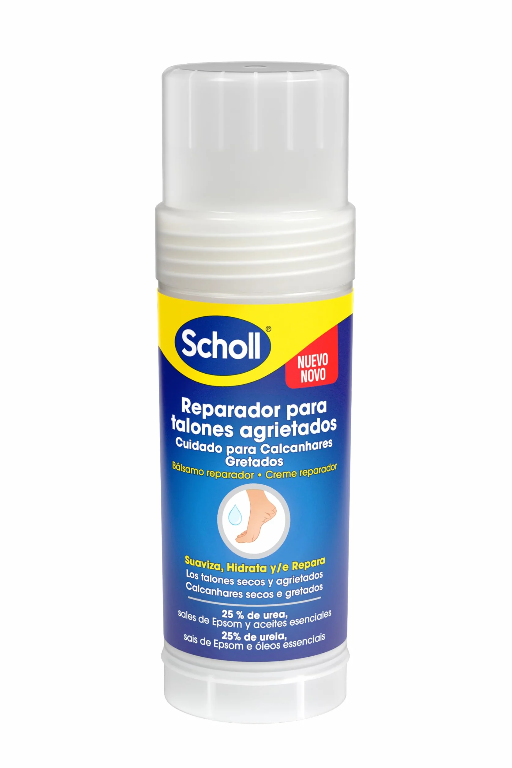 Dr. Scholl's Balsam naprawczy do pękniętych pięt - zmiękcza, hydrata i/lub e Naprawia suche i popękane pięty - 25% mocznika, soli Epsom i olejków eterycznych
