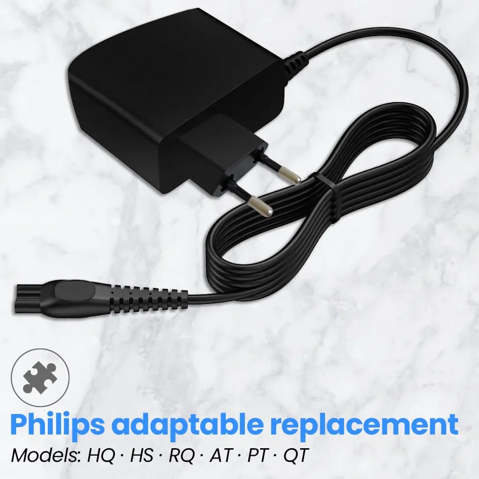 Anakel Home Ładowarka do maszyn do golenia kompatybilna z golarką elektryczną Philips OneBlade modele HQ HS HC RQ AT PT MG BT BG | 15V, 5,4W, 350 mAh, kolor czarny