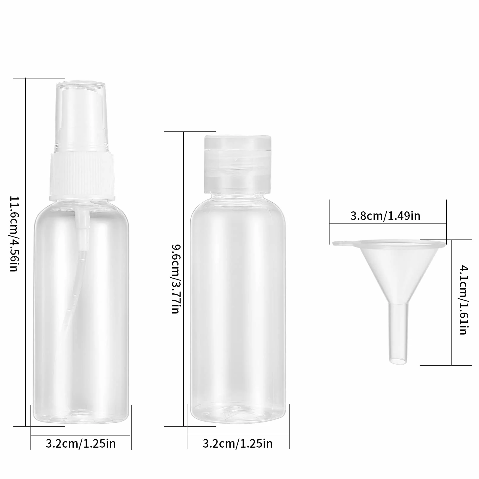 12 sztuk pojemników na podróże, 50 ml butelek plastikowych, pojemniki na kosmetyki do podróży, pojemniki na żel pod prysznic