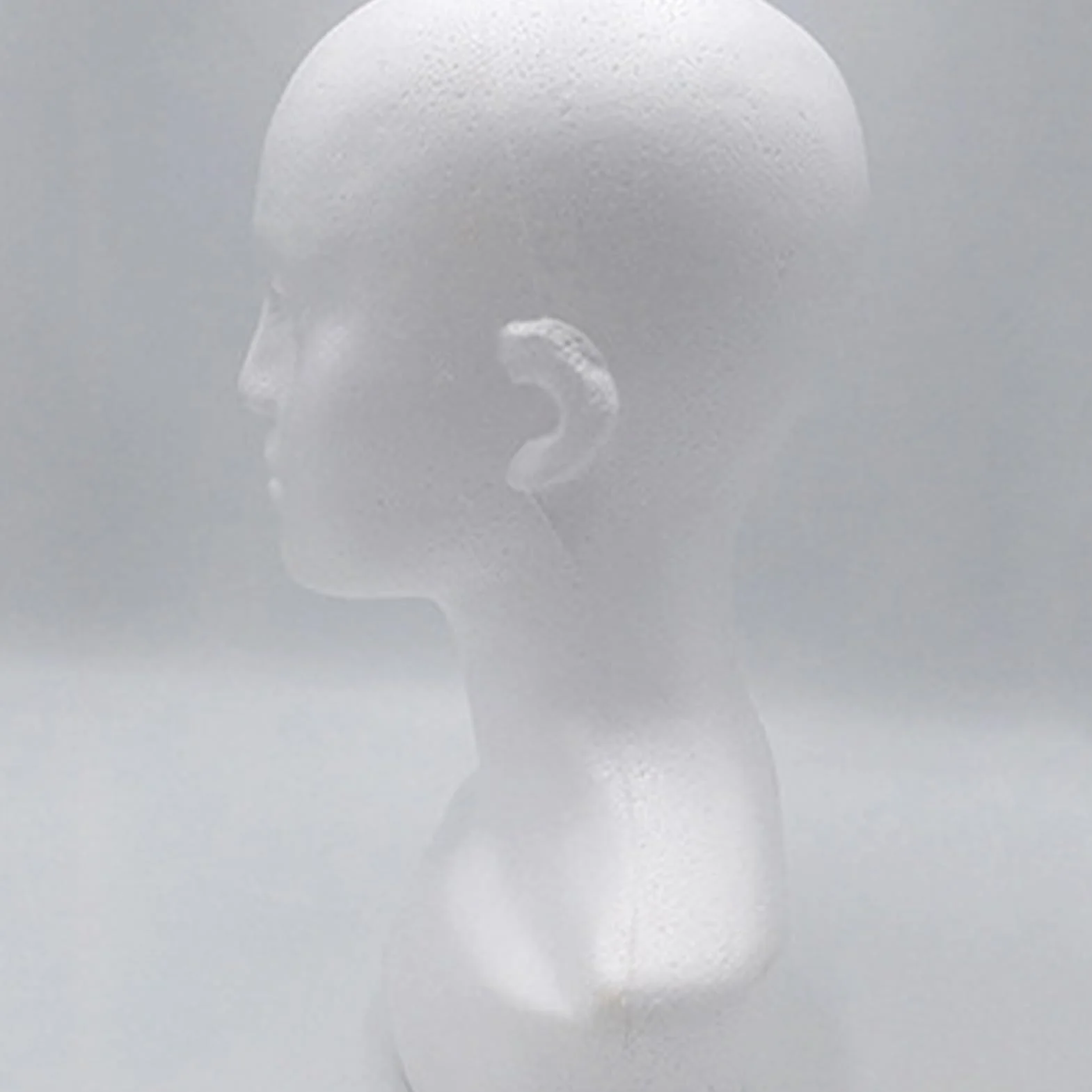 Głowa peruki, biała głowa modelu, manekin, głowa styropianowa, piankowa głowa do peruki, czapek, słuchawek, akcesoriów do włosów i peruki