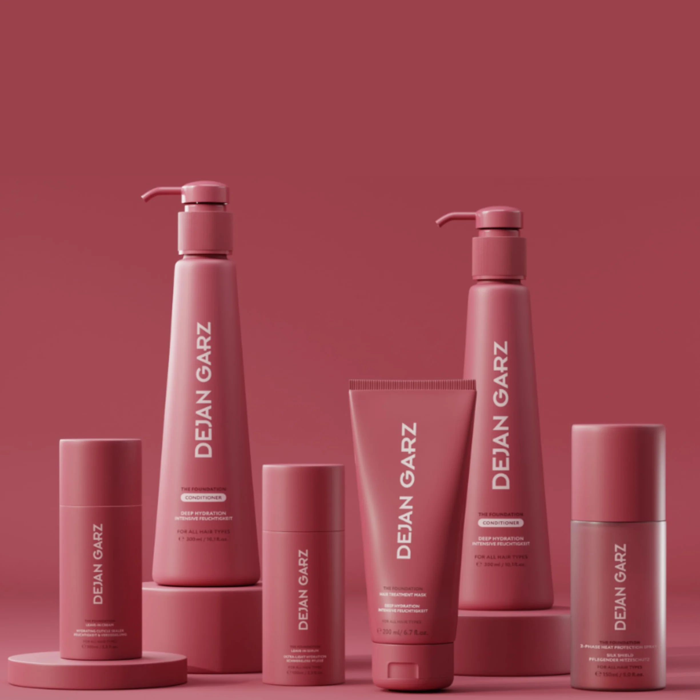 Dejan Garz Leave-In Serum – The Foundation – przeciwzmarszczkowe i nawilżające – do suchych i zniszczonych włosów – łatwa pielęgnacja bez obciążania, 100 ml