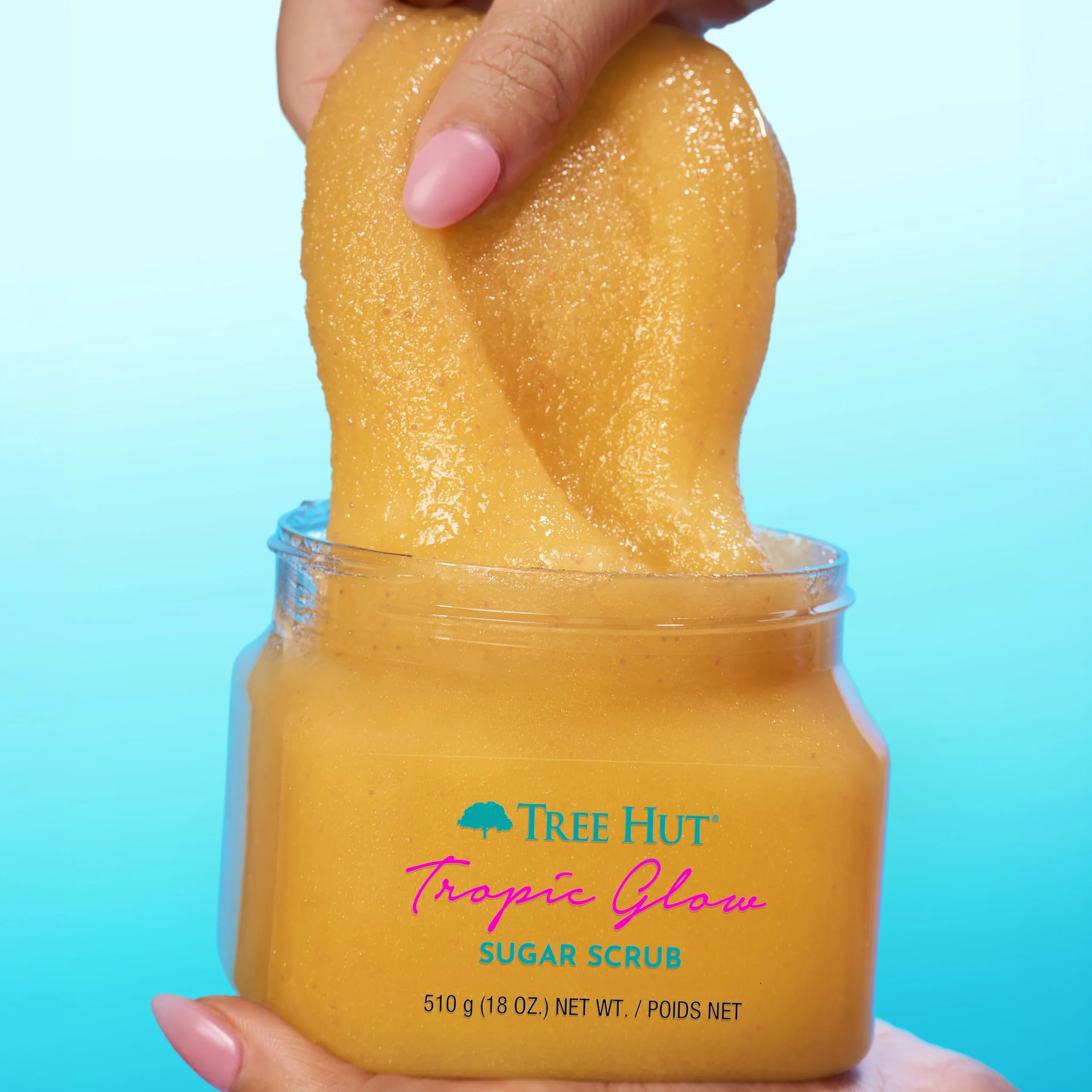 Tree Hut - Cukrowy peeling do ciała - Tropic Glow - Butelka 510 g - Zawiera witaminę C i masło shea - Pomaga przywrócić połysk skóry - Odżywia głęboko i wygładza suchą skórę