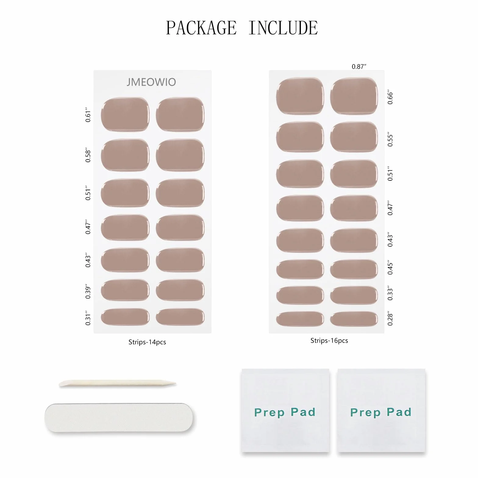 JMEOWIO Folia do paznokci UV utwardzana kawa 30 sztuk UV żel Nail Strips naklejki na paznokcie naklejki na paznokcie dekoracja Nail Art akcesoria do stylizacji paznokci