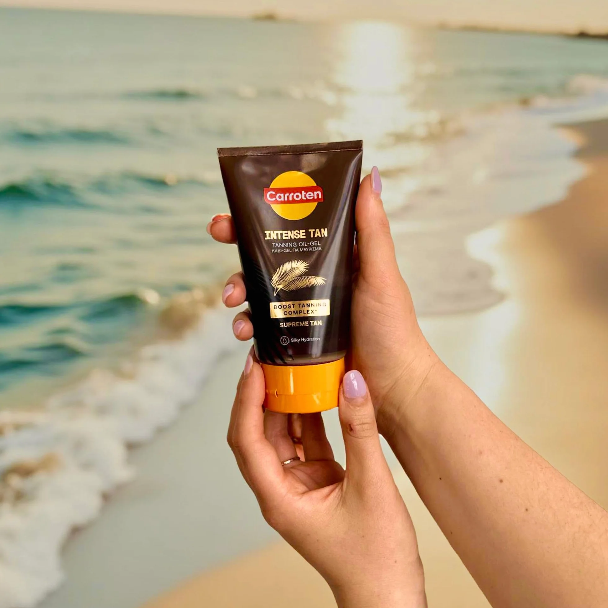 Carroten Intensywny żel do opalania 150 ml SPF0 – przyspieszacz opalania z marchewką i olejkami kokosowymi – olej słoneczny z witaminą A i E – przyspieszacz opalania