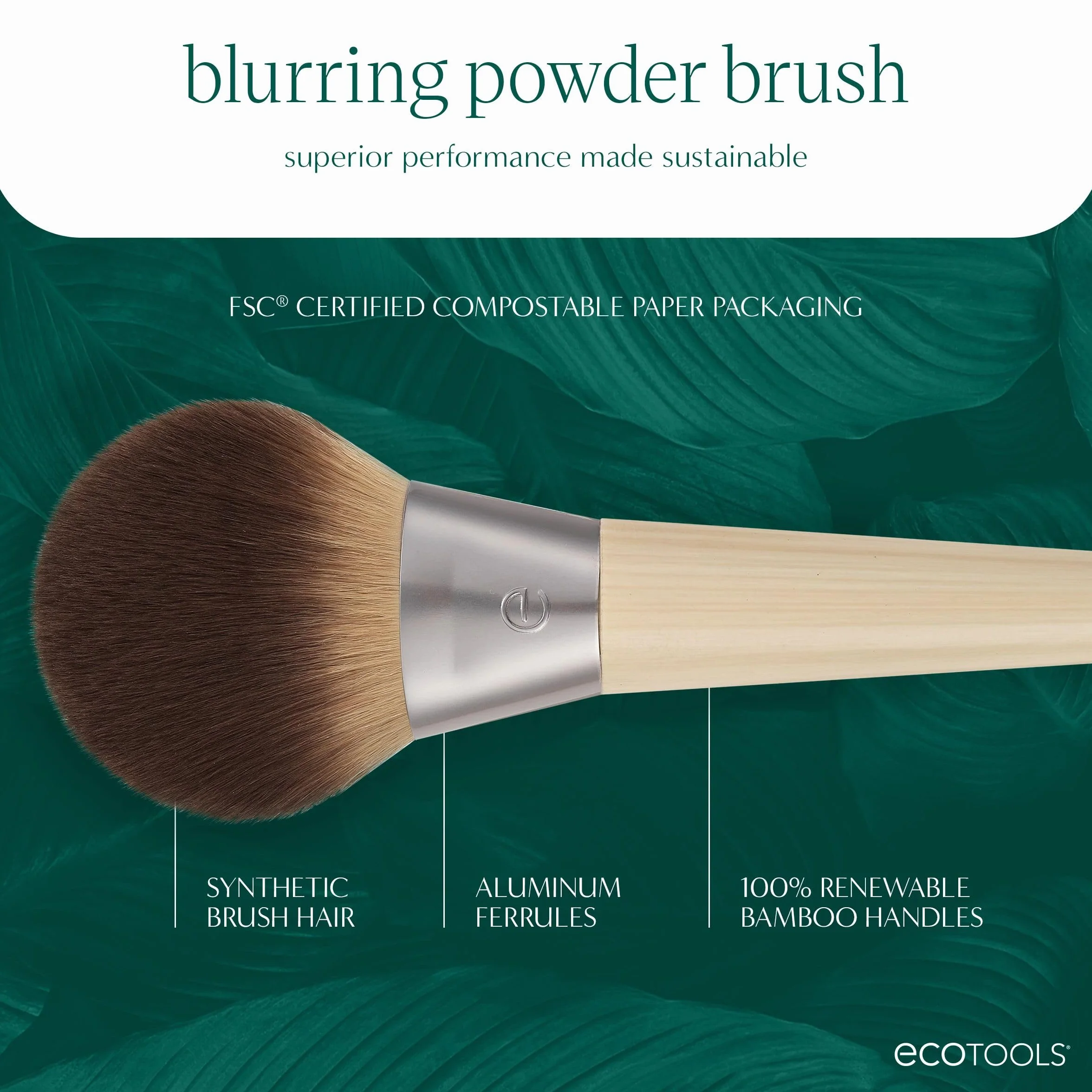 EcoTools Pędzel do makijażu Blurring w proszku, 1 sztuka