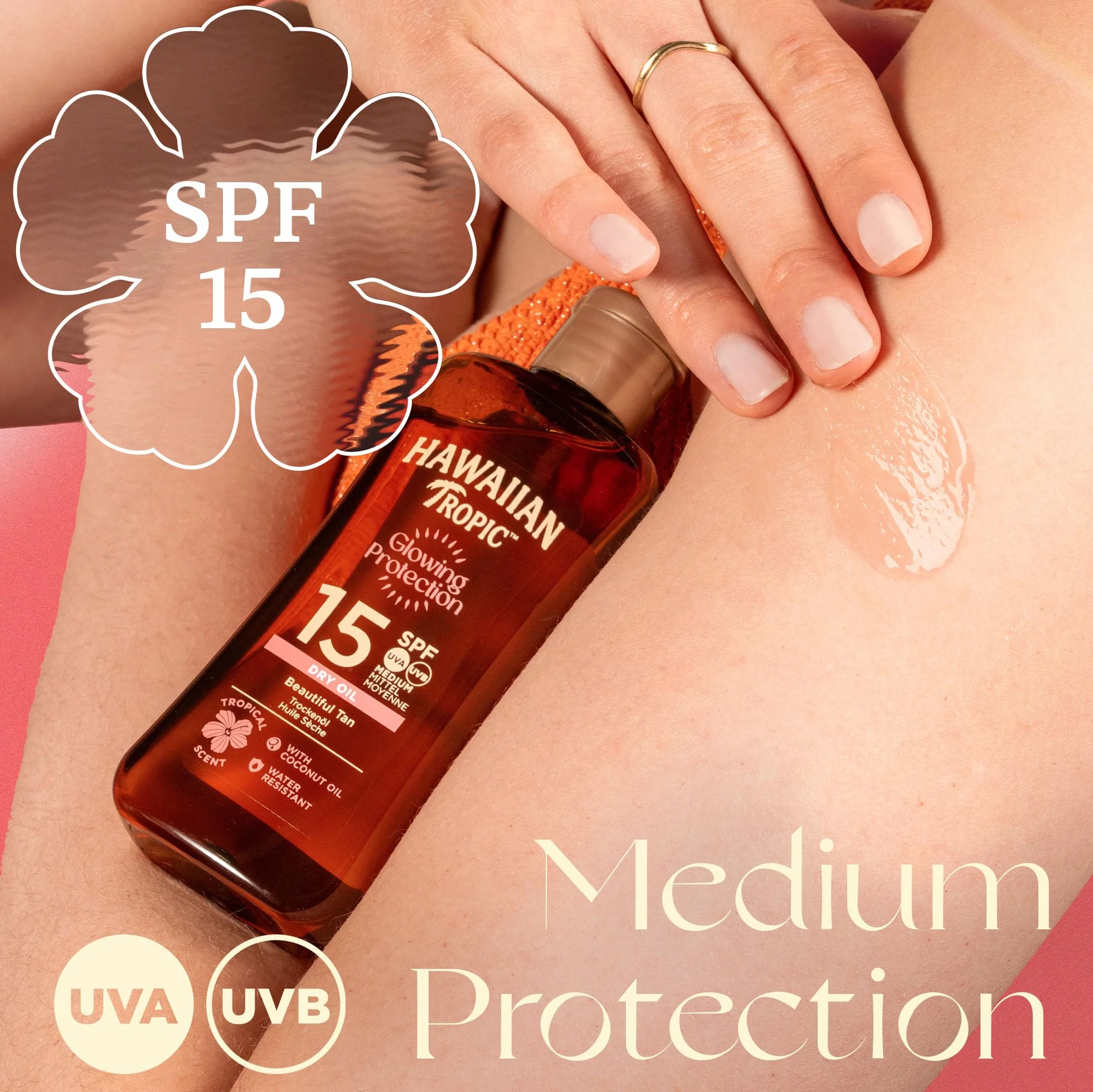Hawaiian Tropic Protective Dry Spray olejek do opalania SPF 15, 200 ml, 1 szt