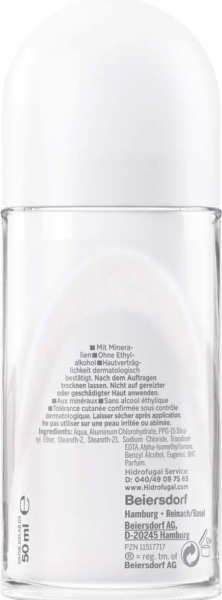 Hidrofugal® Starker Schutz CLASSIC Antyperspirant w kulce, bez alkoholu etylowego, z minerałami, unisex, długotrwała ochrona 50 ml