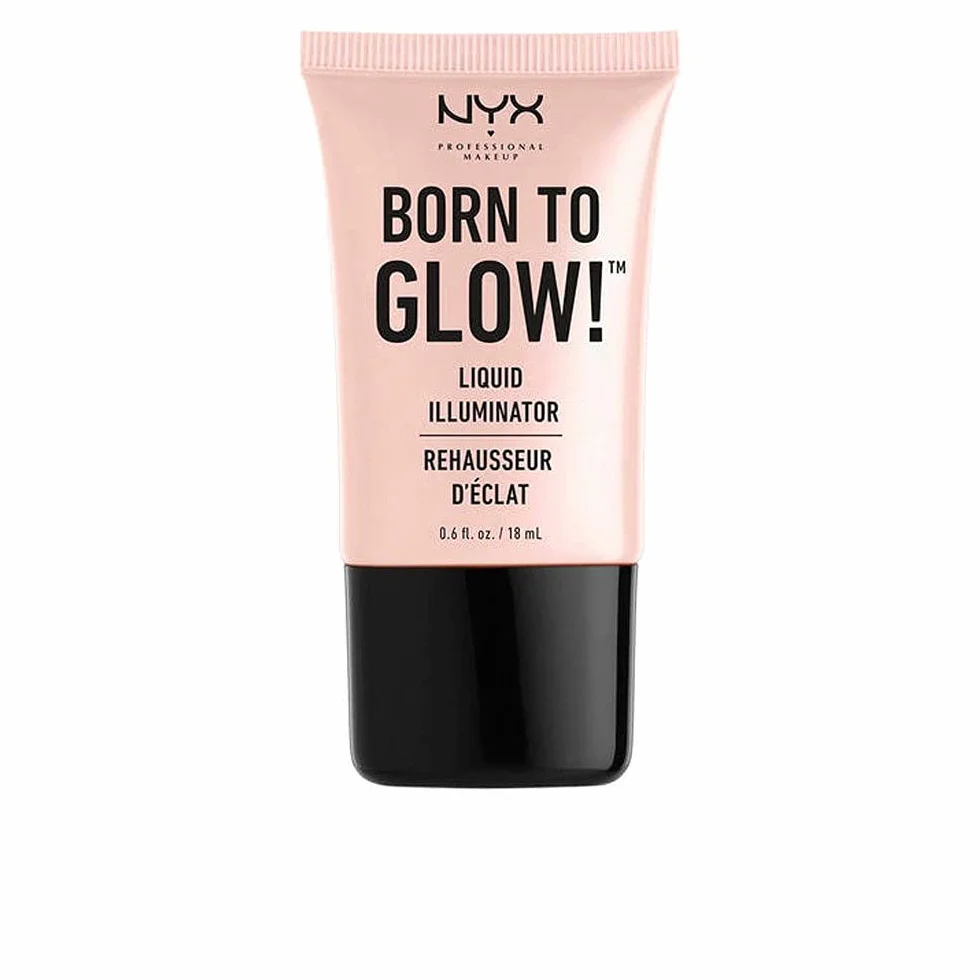 NYX Professional Makeup Born to Glow Liquid Illuminator, płynny połysk makijażu, rozświetlacz, baza podkładu, wegańska formuła, odcień: Sunbeam