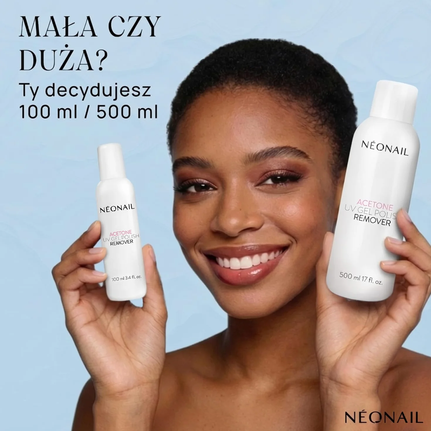 NÉONAIL Aceton Kosmetyczny - Acetone UV GEL Polish Remover - Zmywacz do Paznokci - Płyn do Usuwania Lakierów Hybrydowych - 500 ml