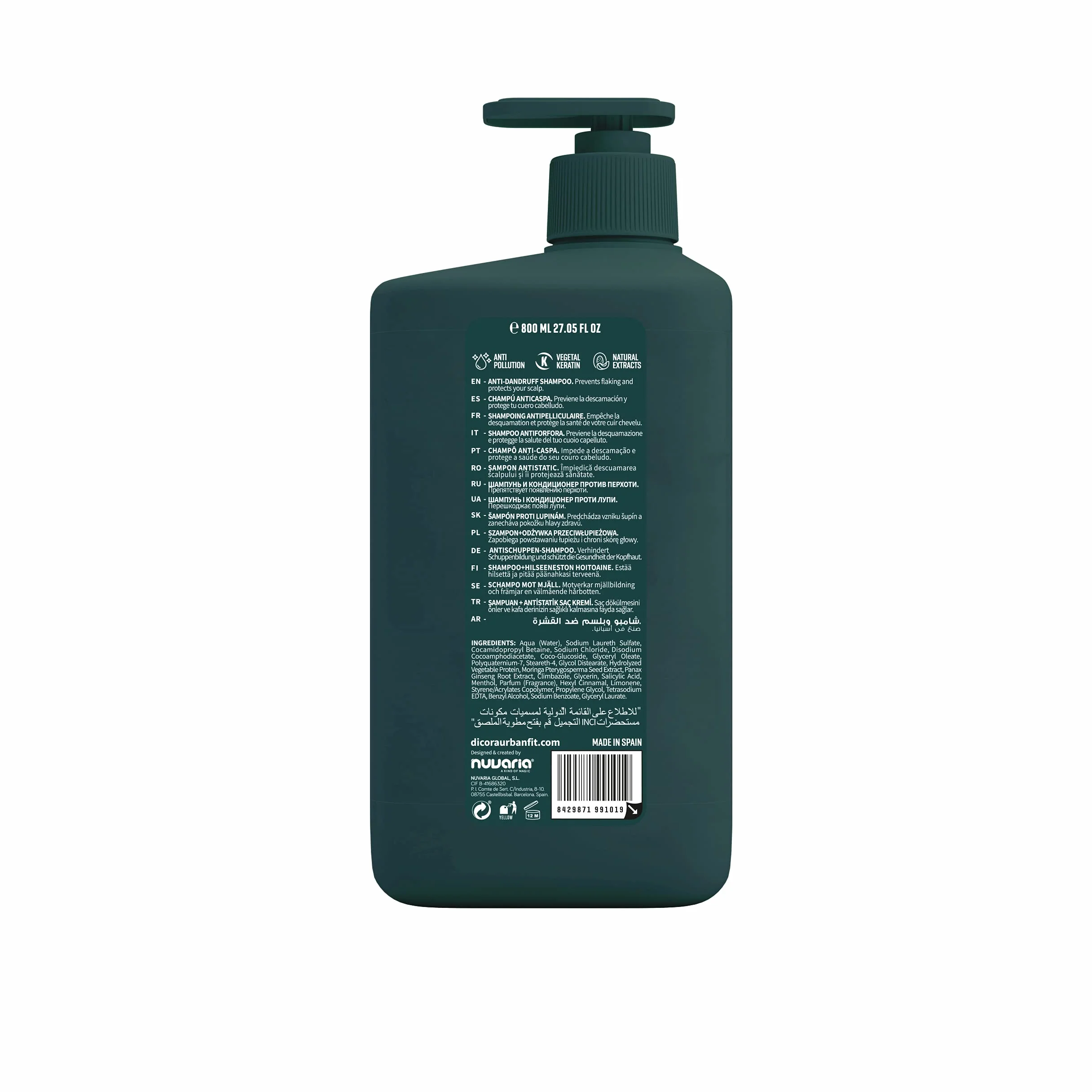 Dicora Uf Shampoo 2In1 Pure & Fresh 800Ml
