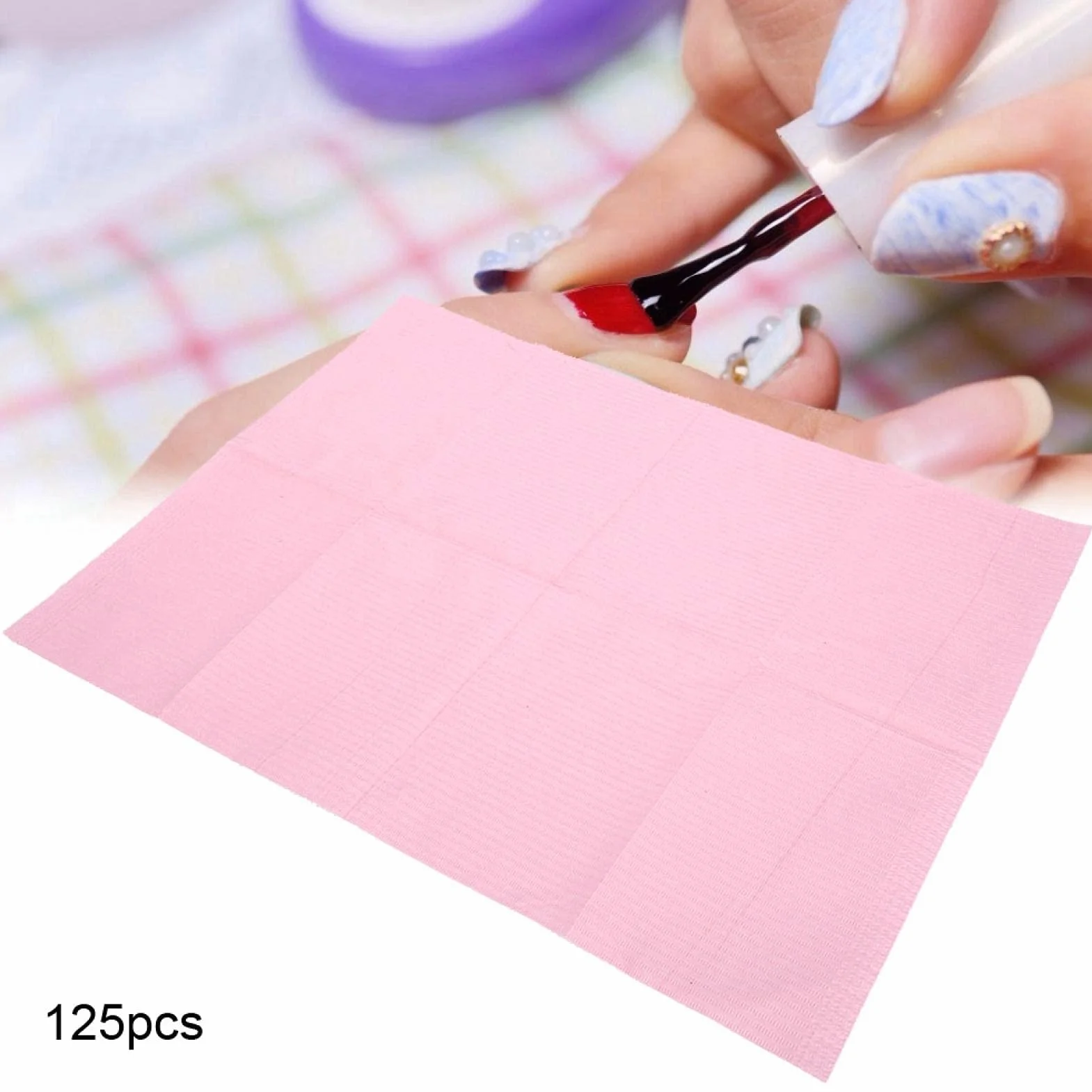 125szt.Jednorazowa mata stołowa do paznokci, wodoodporny papier do zdobienia paznokci Salon mata na stół podkładka podkładka na biurko arkusz do domu, biura, salonu paznokci, salonu piękności