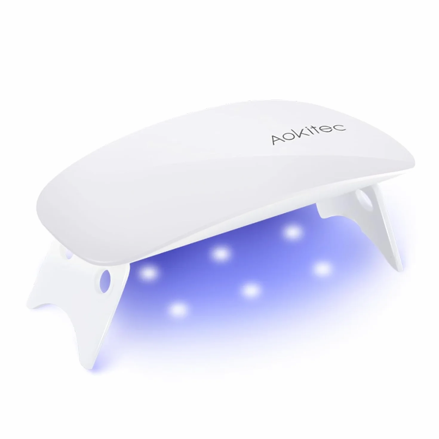 Aokitec Suszarka do paznokci 12W, lampa UV LED do wszystkich paznokci żelowych, timer 60/120 s, profesjonalna suszarka do paznokci, zdejmowana płyta podłogowa, szybkoschnąca lampa do paznokci