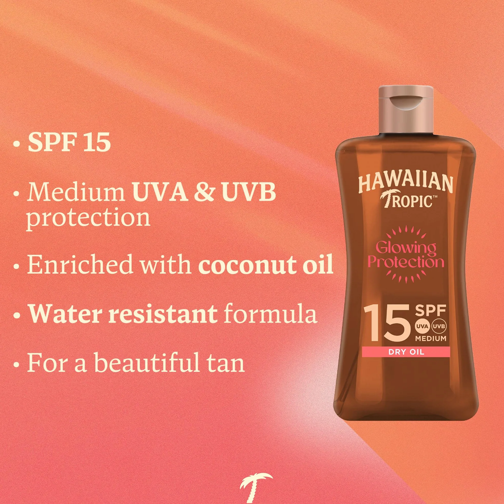 Hawaiian Tropic Protective Dry Spray olejek do opalania SPF 15, 200 ml, 1 szt