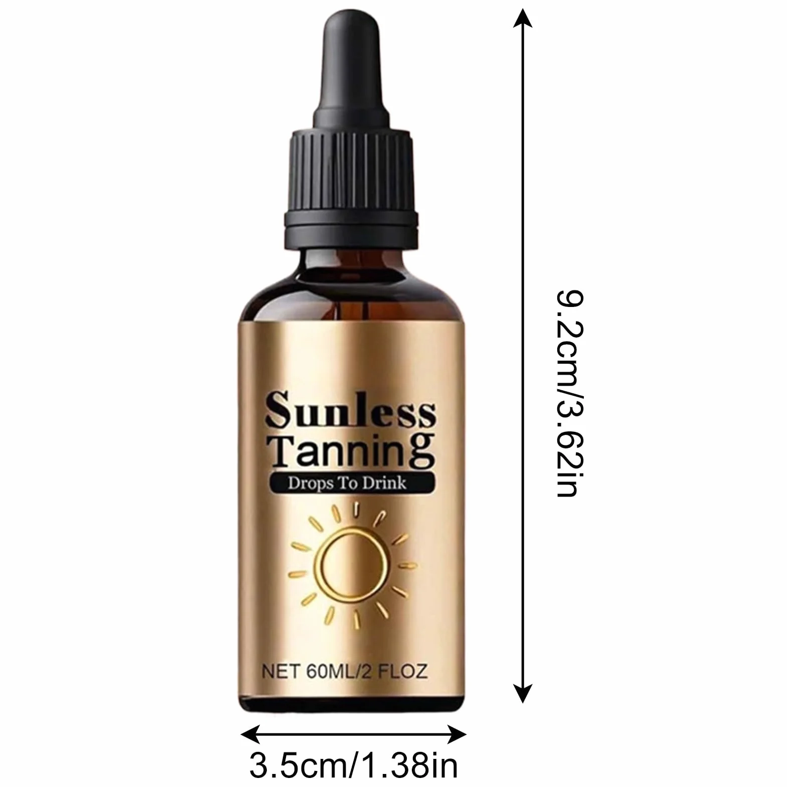 Sunless Tanning Drops To Drink, Selfs Tanner Drops, Olejek do opalania bezsłonecznego, regulowana głębokość przy każdym użyciu, utrzymuje skóry, 60 ml, do użytku wewnątrz i na zewnątrz