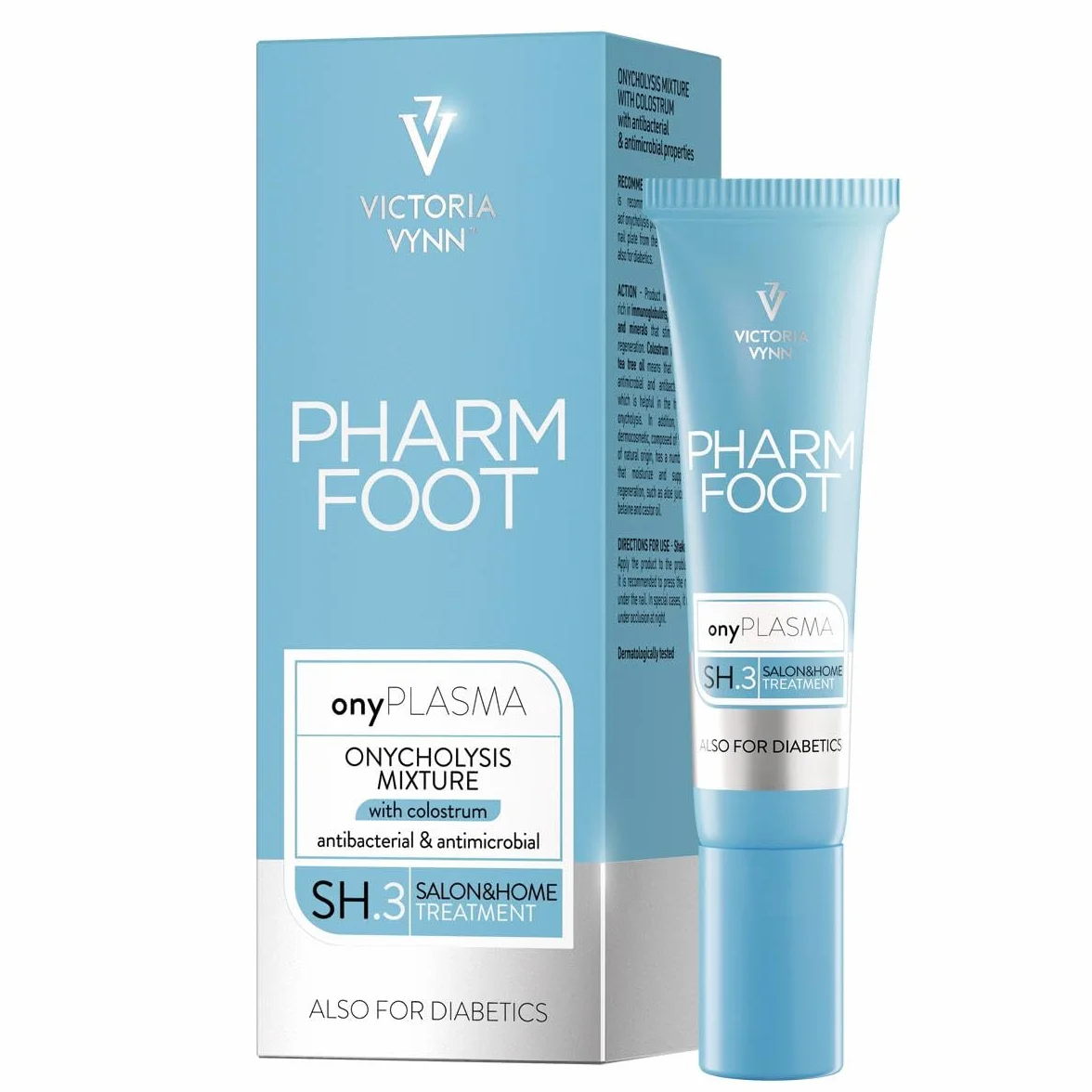 Victoria Vynn Pharm Foot Only Plazma | Preparat do onycholizy z siarą | zabieg salonowy i domowy | nadaje się dla diabetyków | krem do stóp | 15 ml