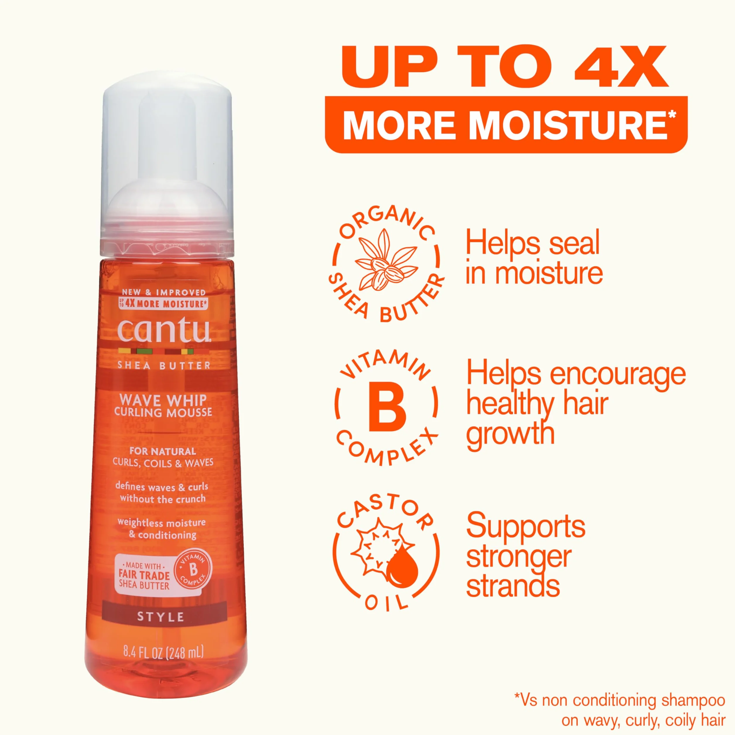 Cantu Shea Butter for Natural Hair Pianka do Loków, 248 ml, 1 Sztuka