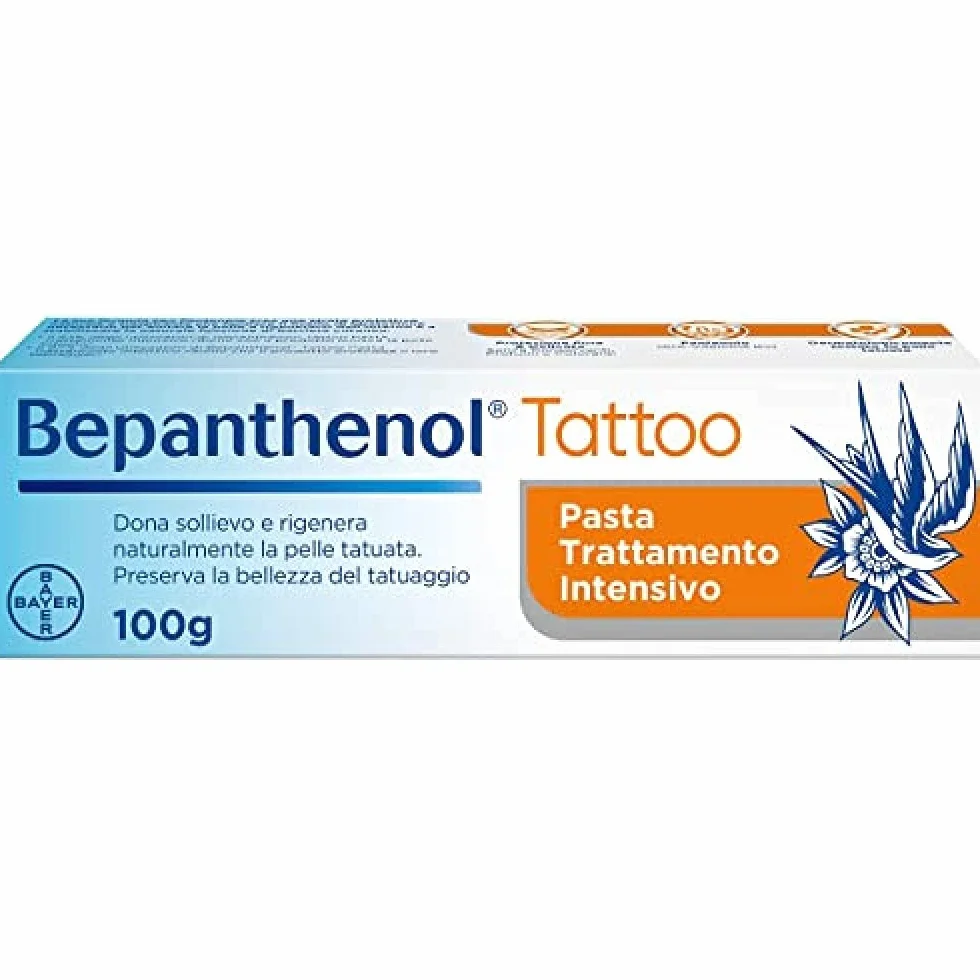 Bepanthenol Tattoo intensywna pielęgnacja, krem do tatuażu na ciało z pantenolem, nawilżający krem do tatuażu, który chroni, łagodzi i regeneruje skórę, zachowuje piękno tatuażu, 100 g